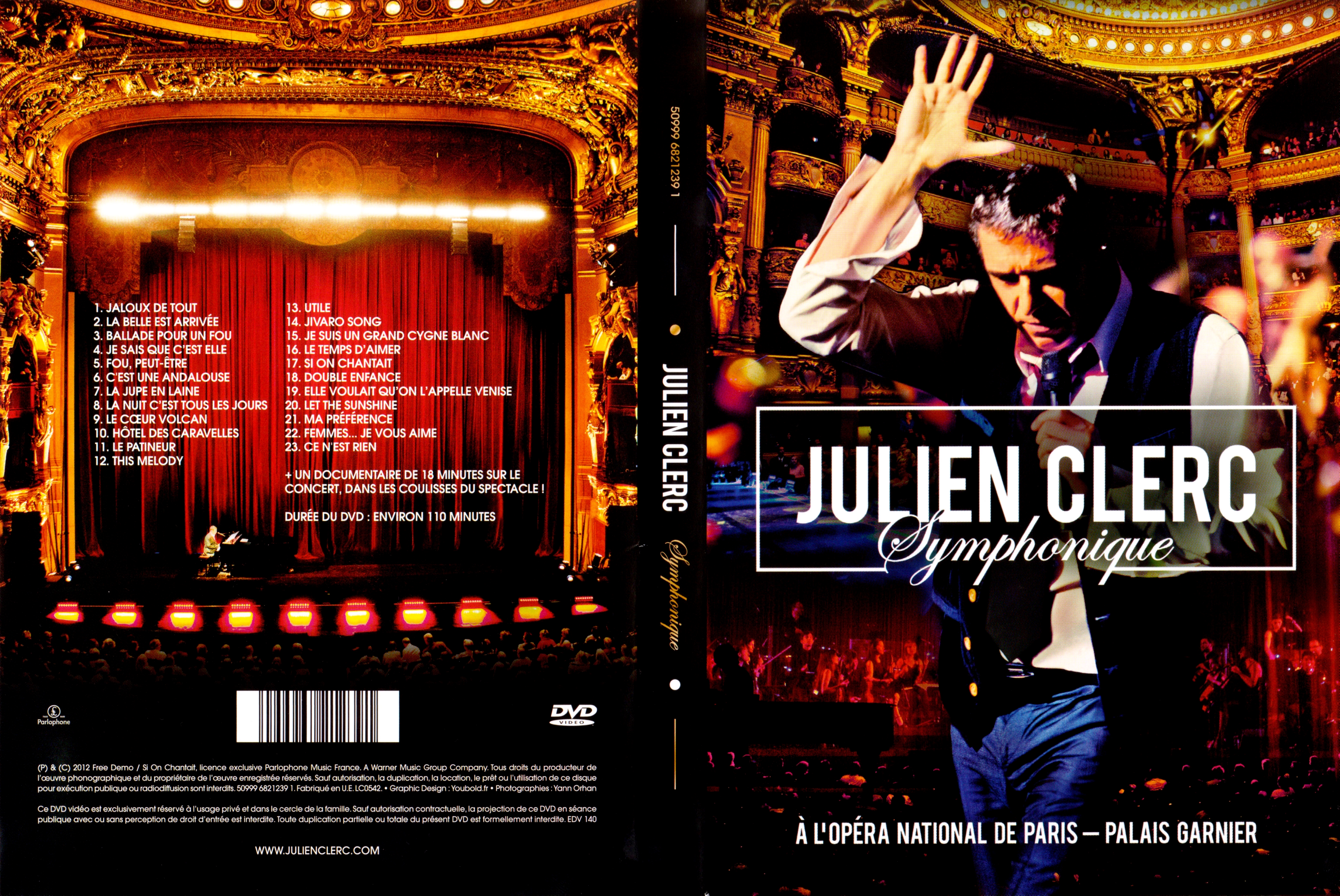 Jaquette DVD Julien Clerc Symphonique