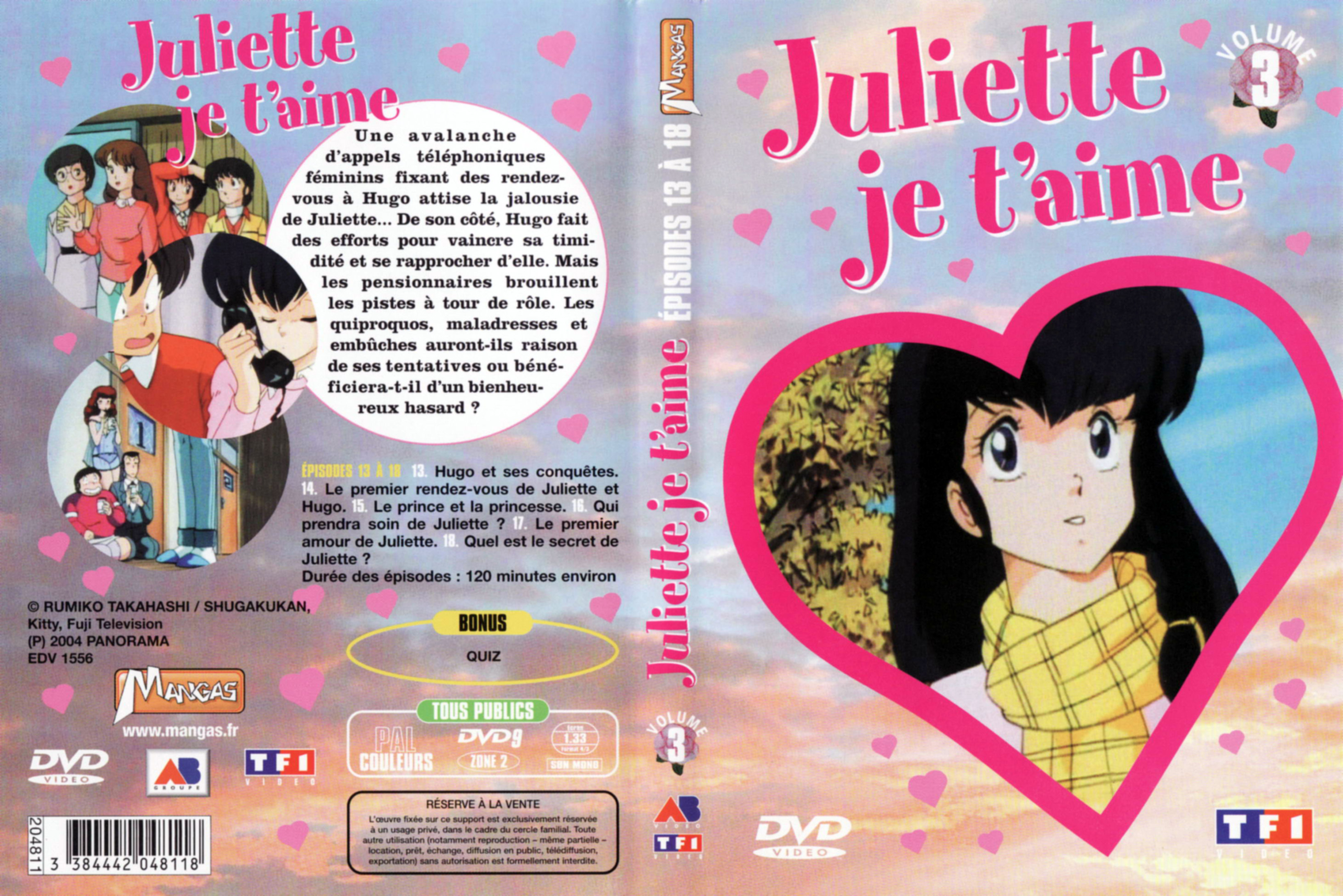 Jaquette DVD Juliette je t aime vol 03