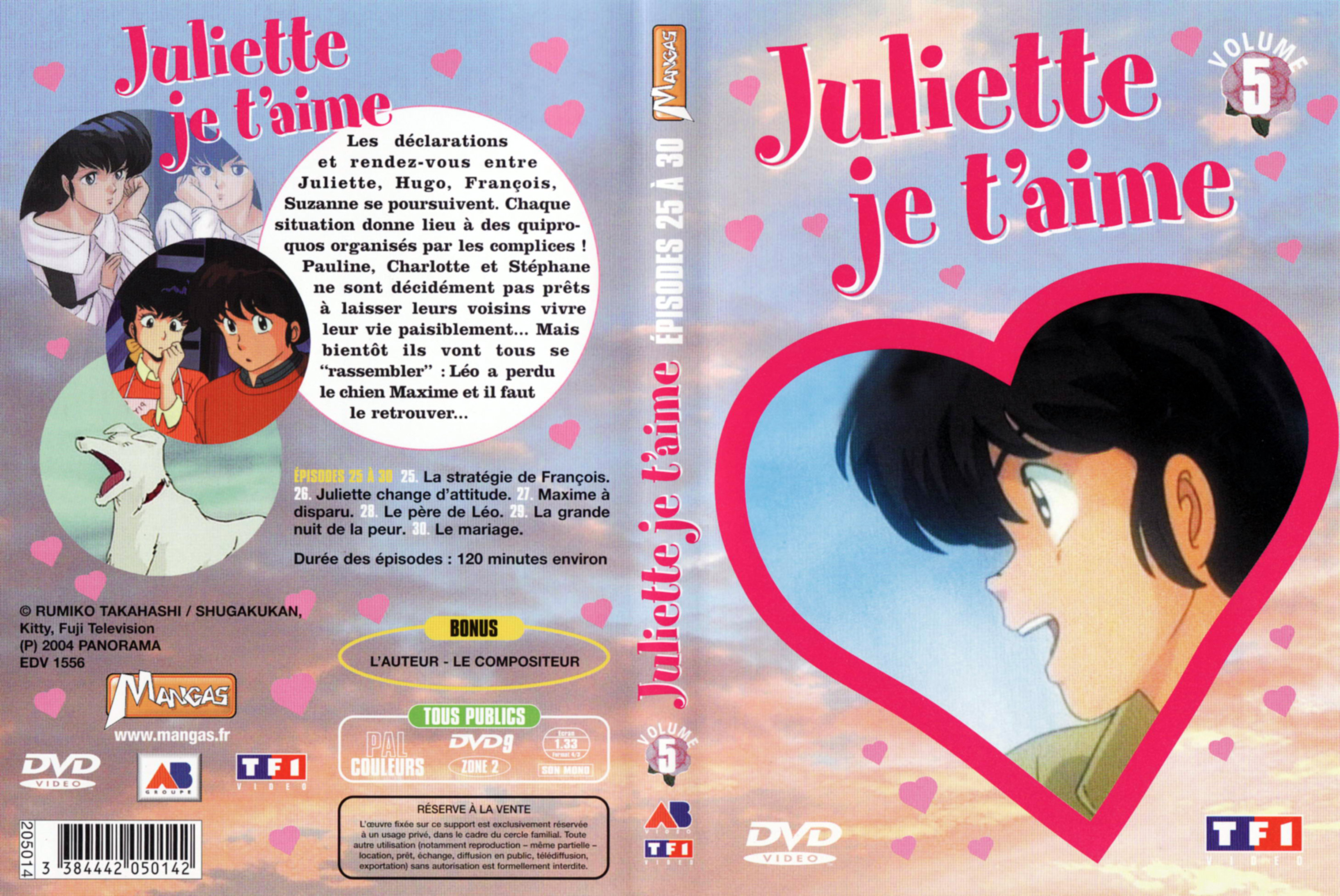 Jaquette DVD Juliette je t aime vol 05