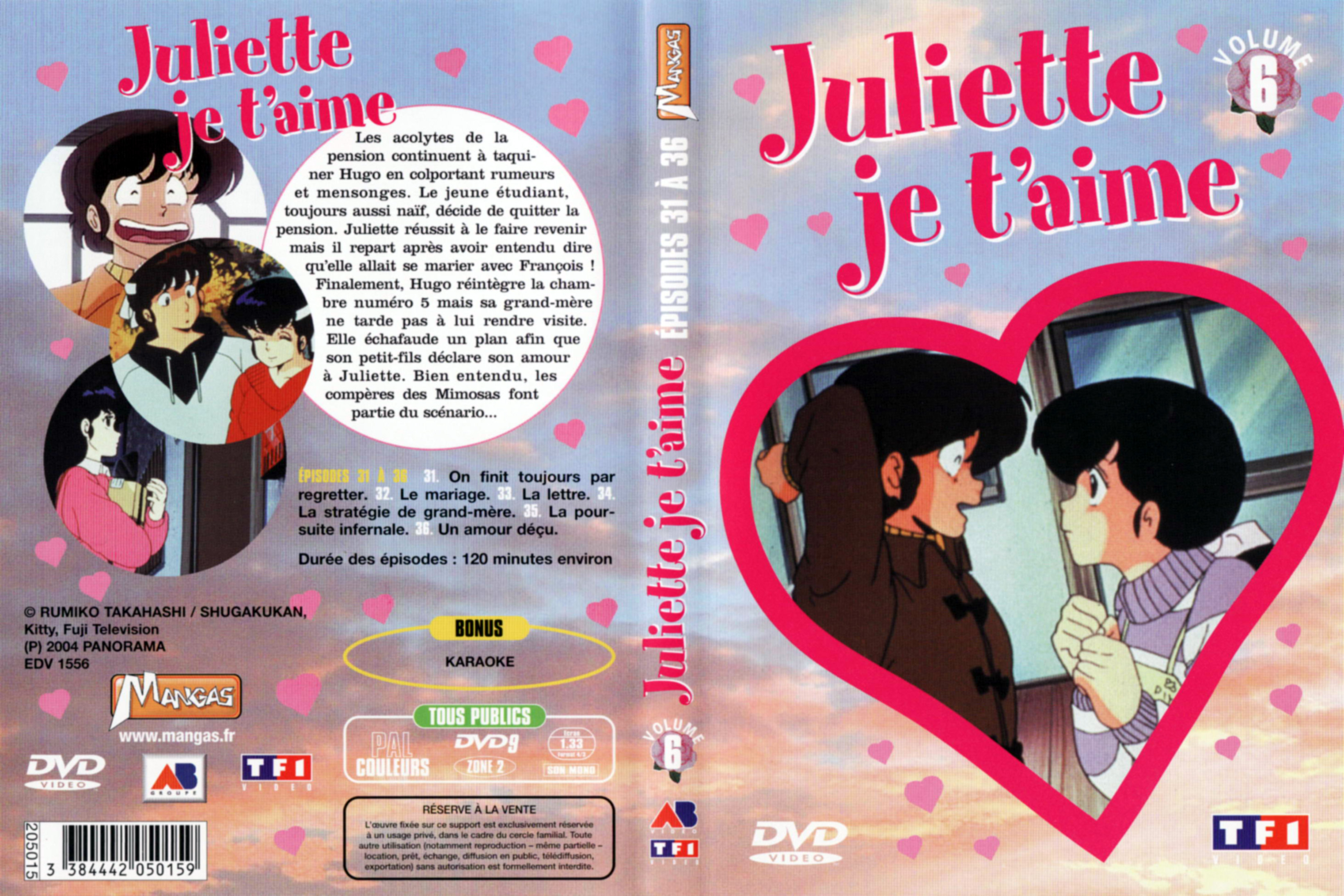 Jaquette DVD Juliette je t aime vol 06