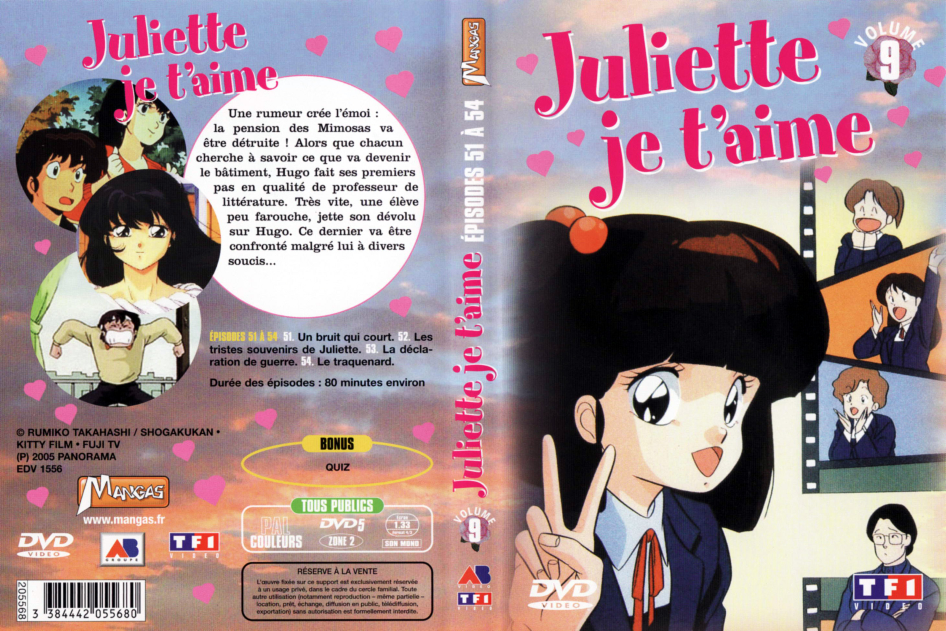 Jaquette DVD Juliette je t aime vol 09