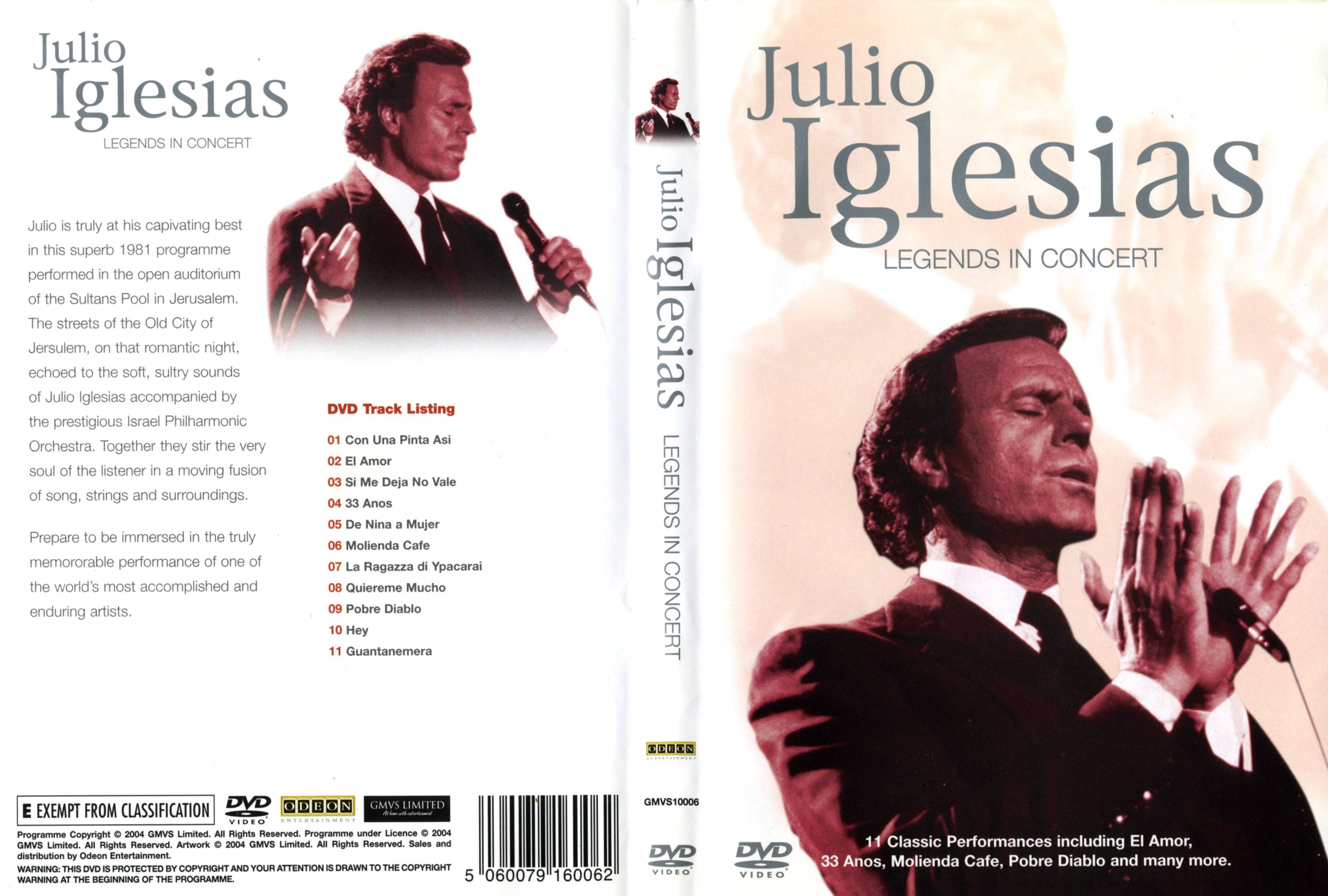 Jaquette DVD Julio Iglesias - Legends in Concert
