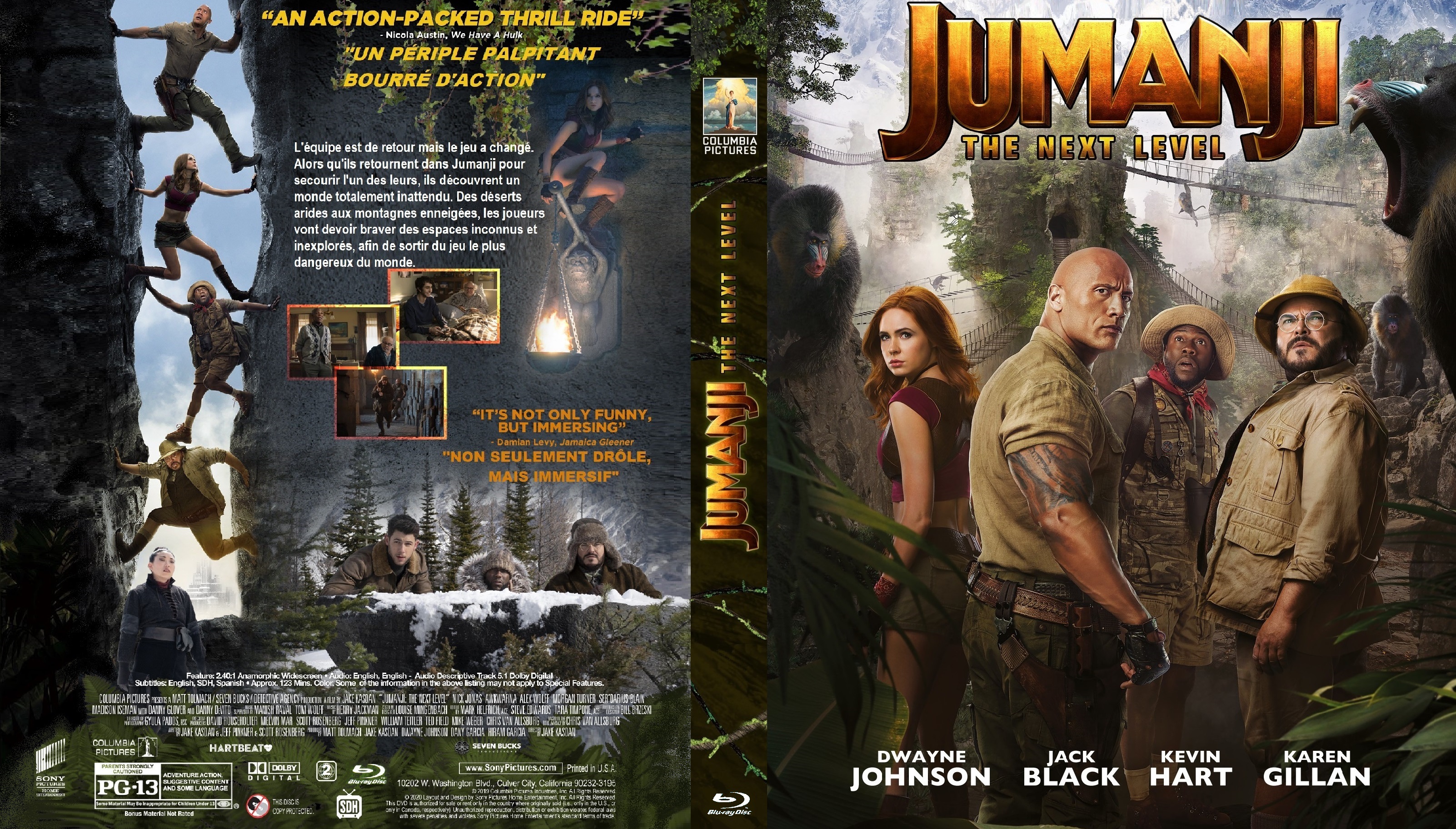 Jaquette DVD Jumanji The Next Level custom (BLU-RAY)