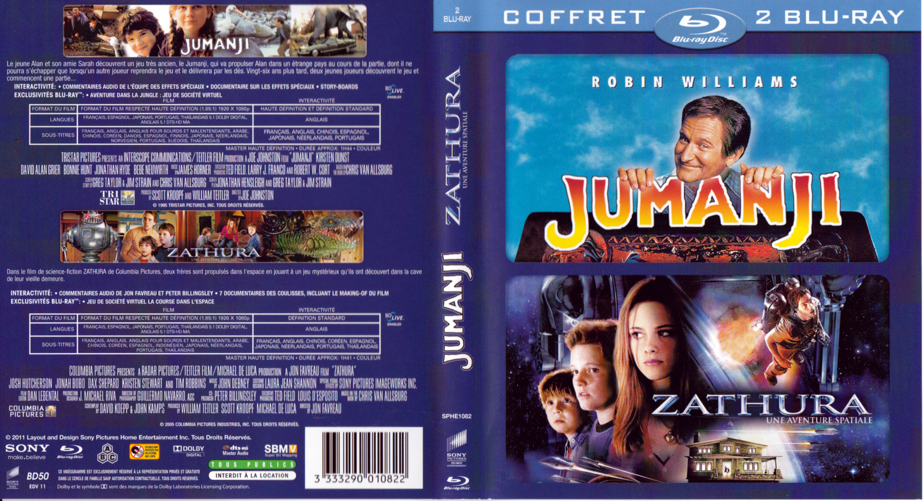 Jaquette DVD Jumanji (BLU-RAY)