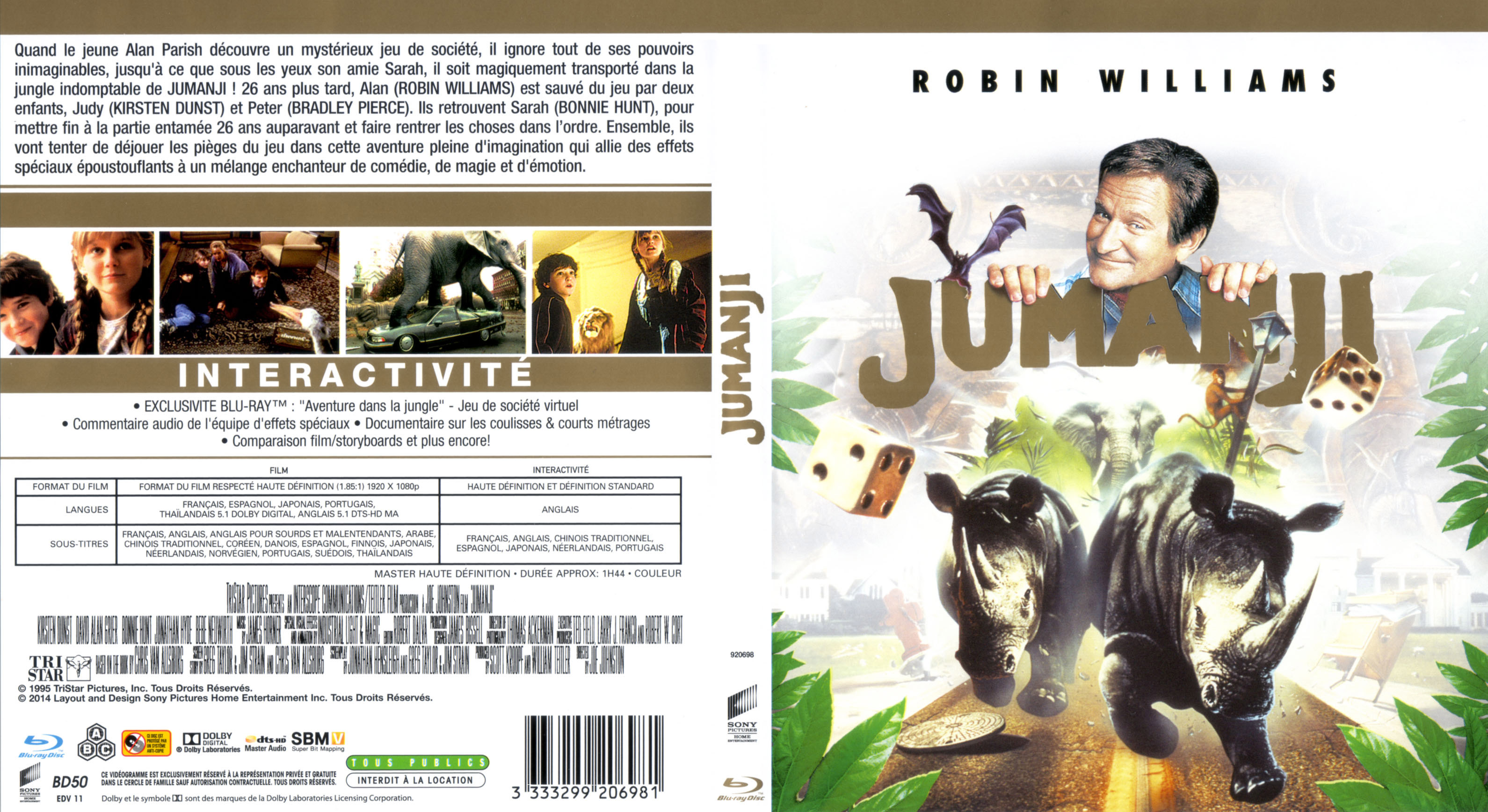 Jaquette DVD Jumanji (BLU-RAY) v2