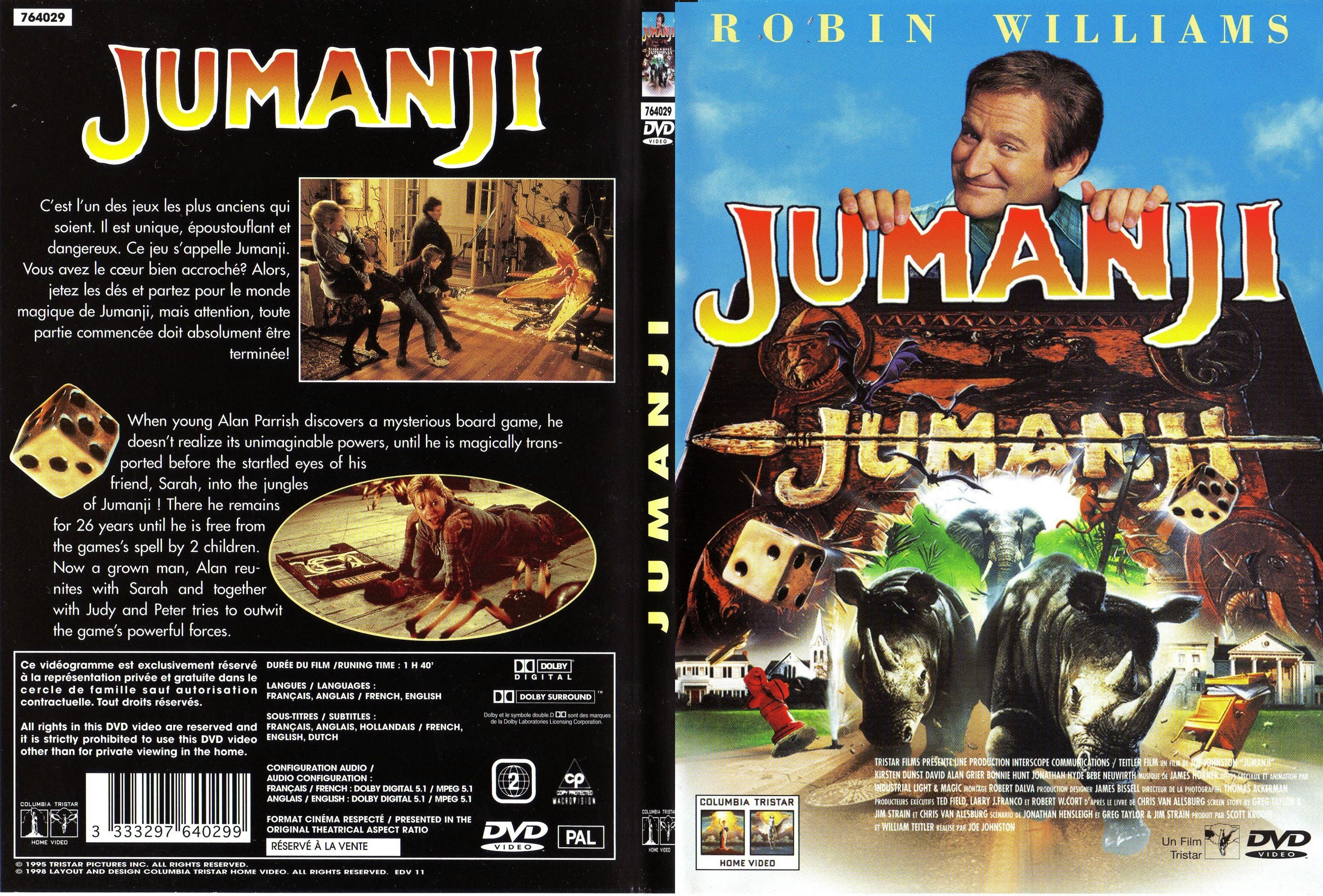 Jaquette DVD Jumanji - SLIM