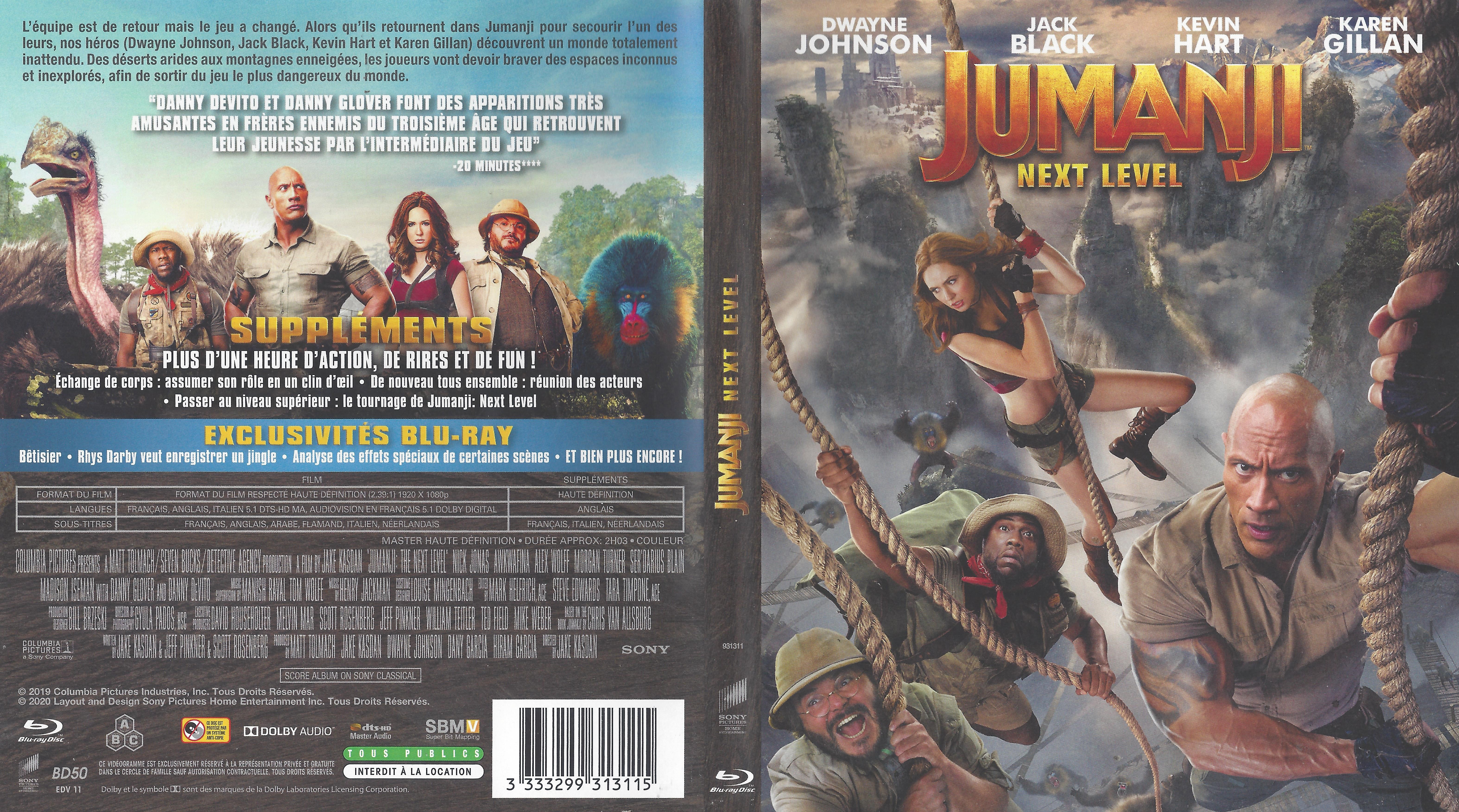 Jaquette DVD Jumanji next level (BLU-RAY)