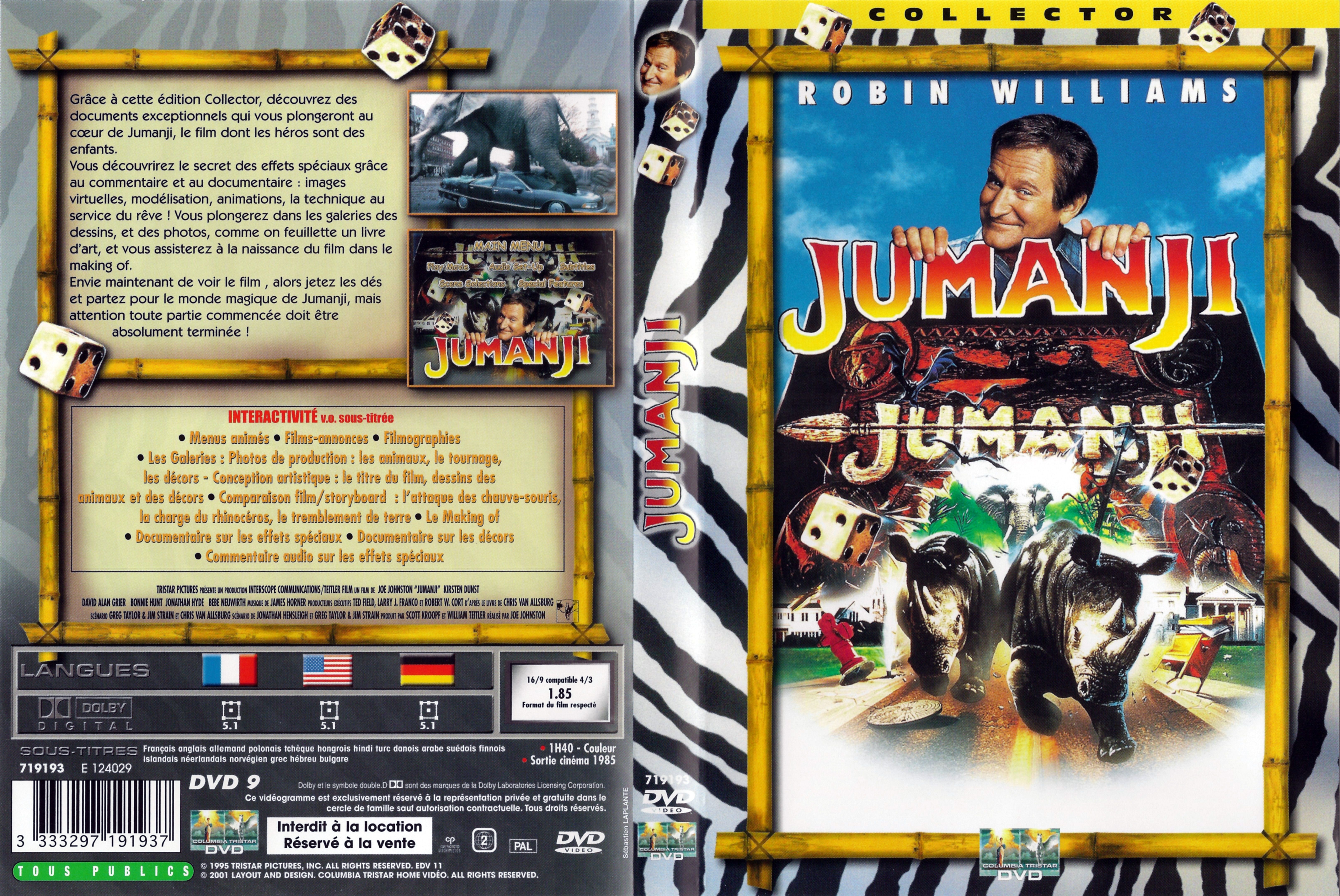 Jaquette DVD Jumanji v3