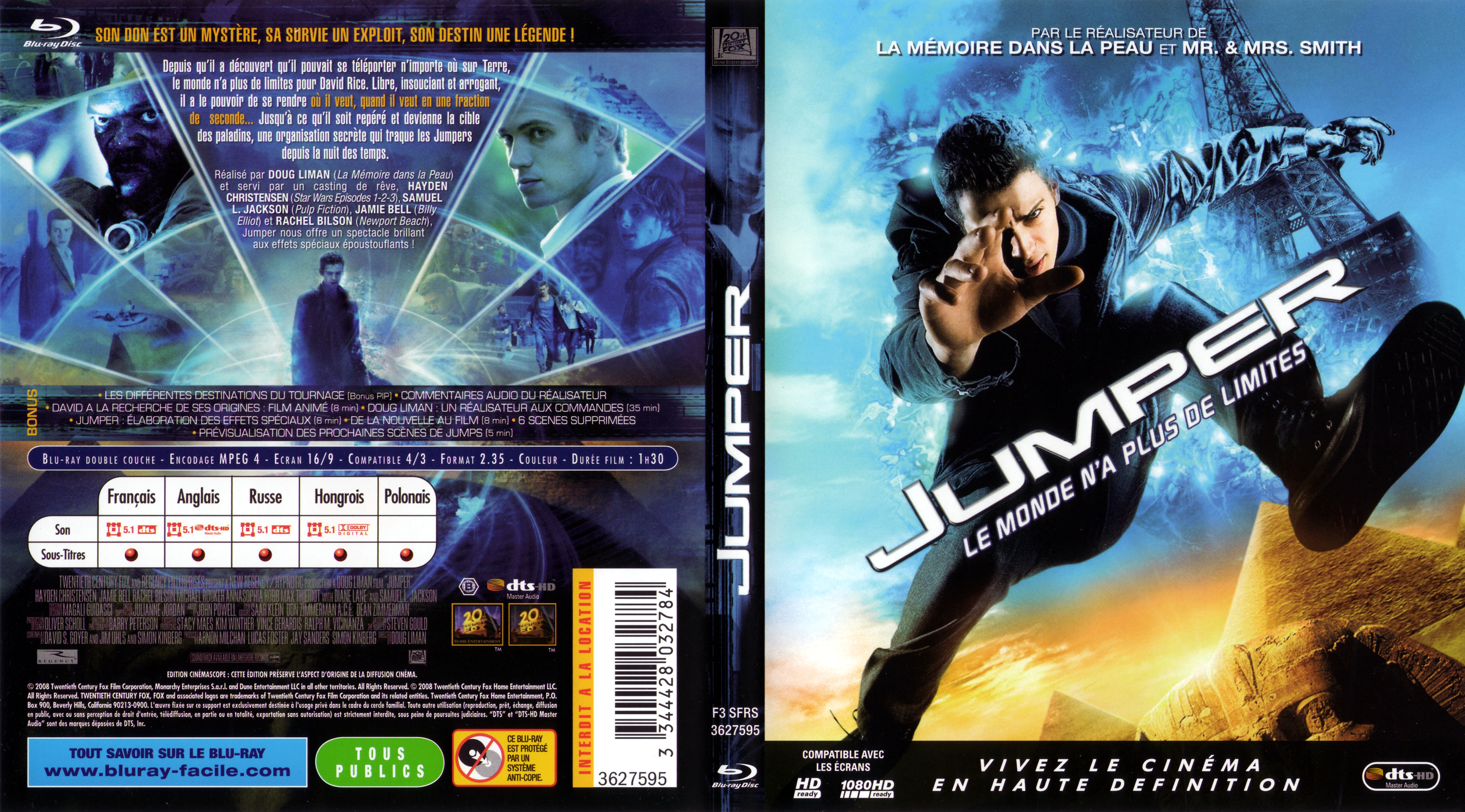 Jaquette DVD Jumper (BLU-RAY)