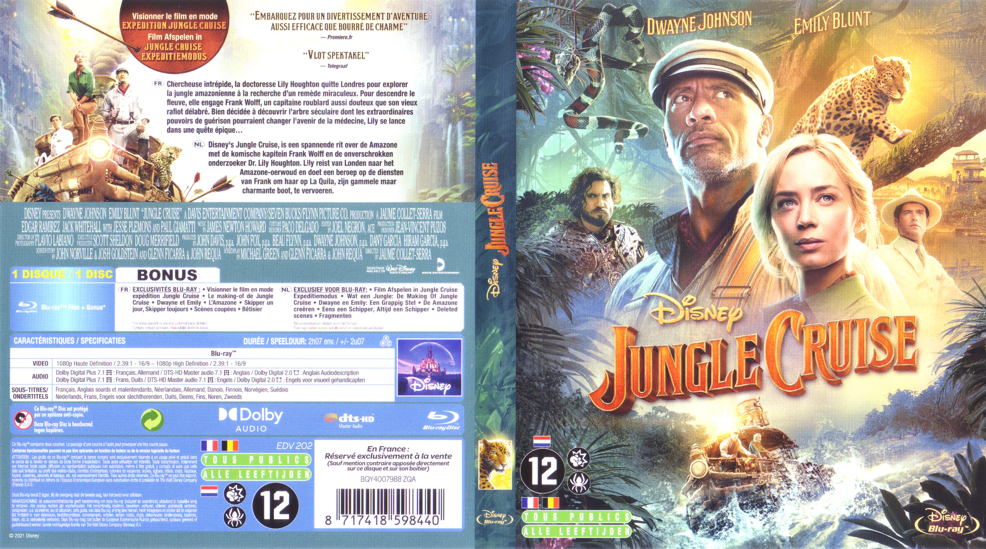 Jaquette DVD Jungle cruise (BLU-RAY)