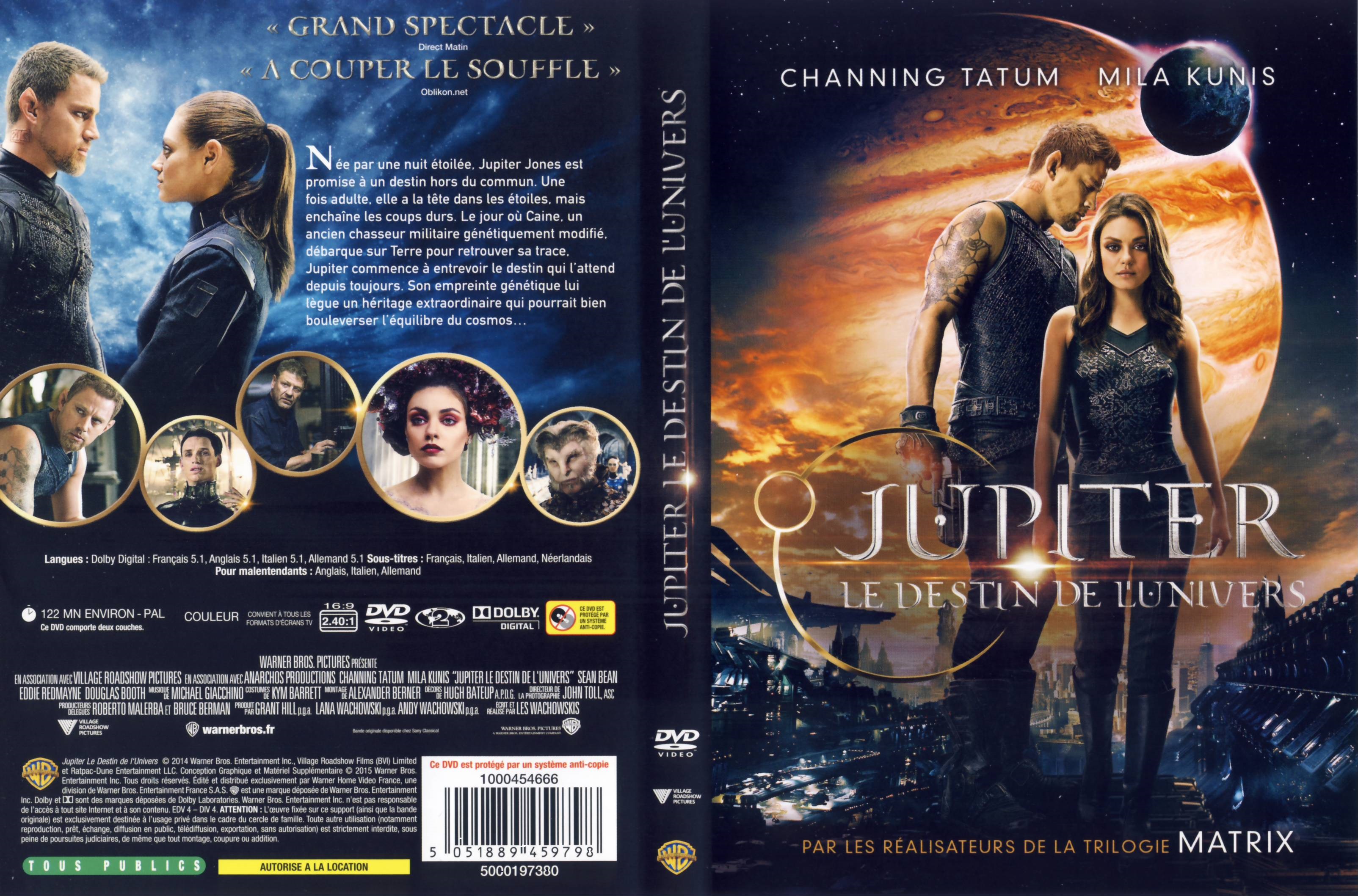 Jaquette DVD Jupiter : Le destin de l