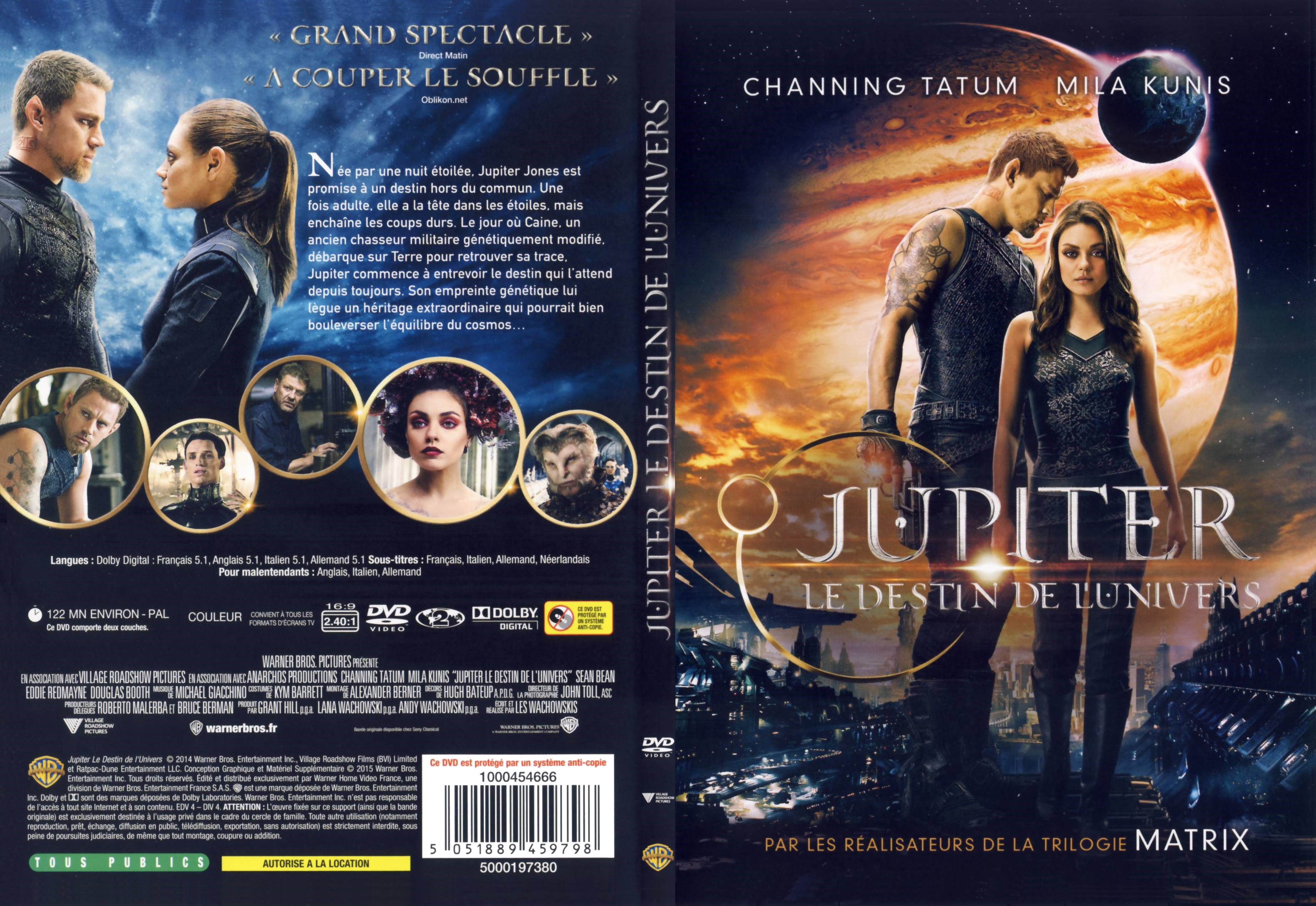 Jaquette DVD Jupiter : Le destin de l