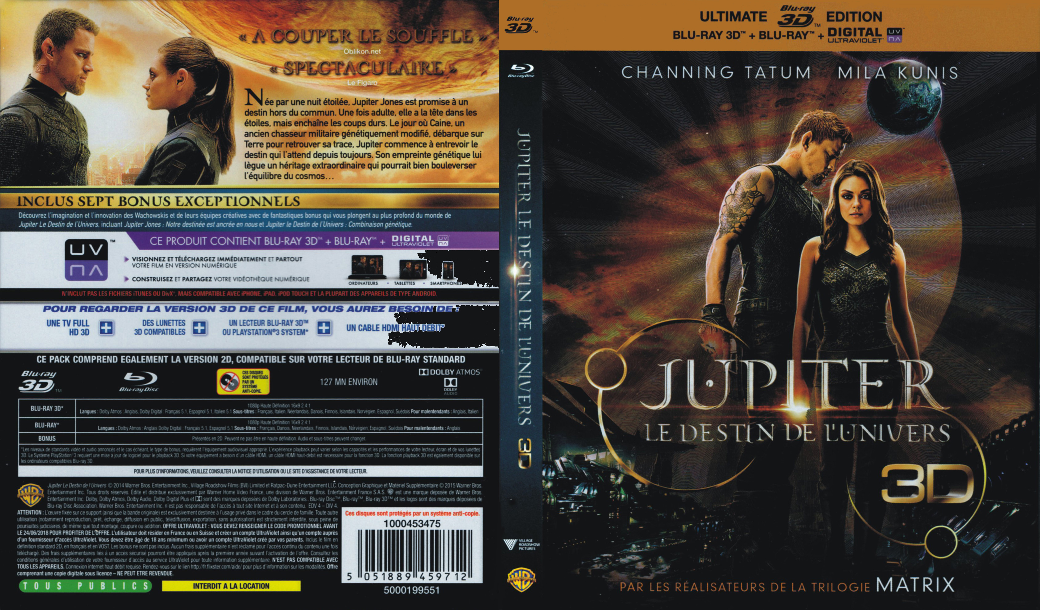 Jaquette DVD Jupiter le destin de l