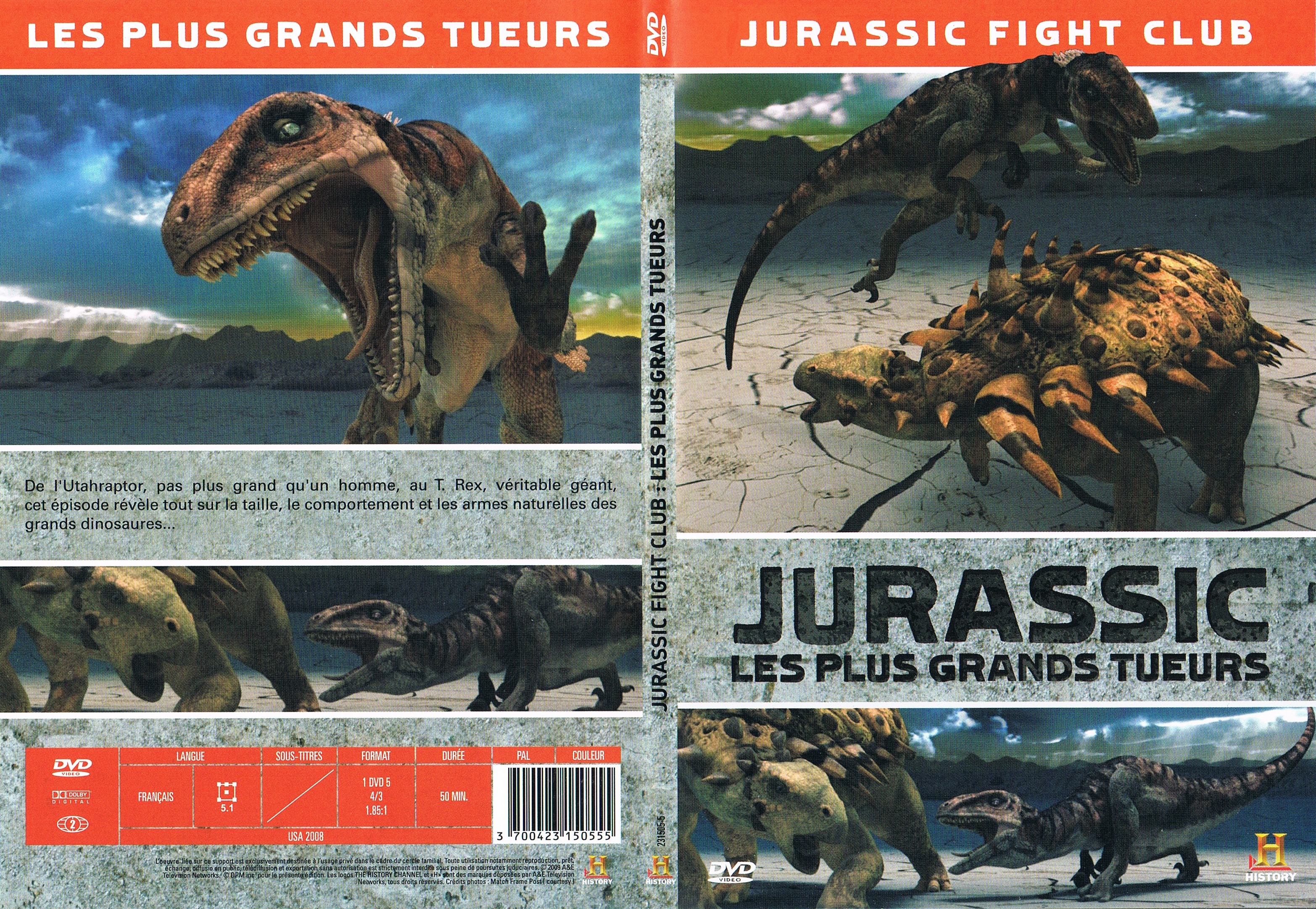 Jaquette DVD Jurassic Fight Club - Les Plus Grands Tueurs