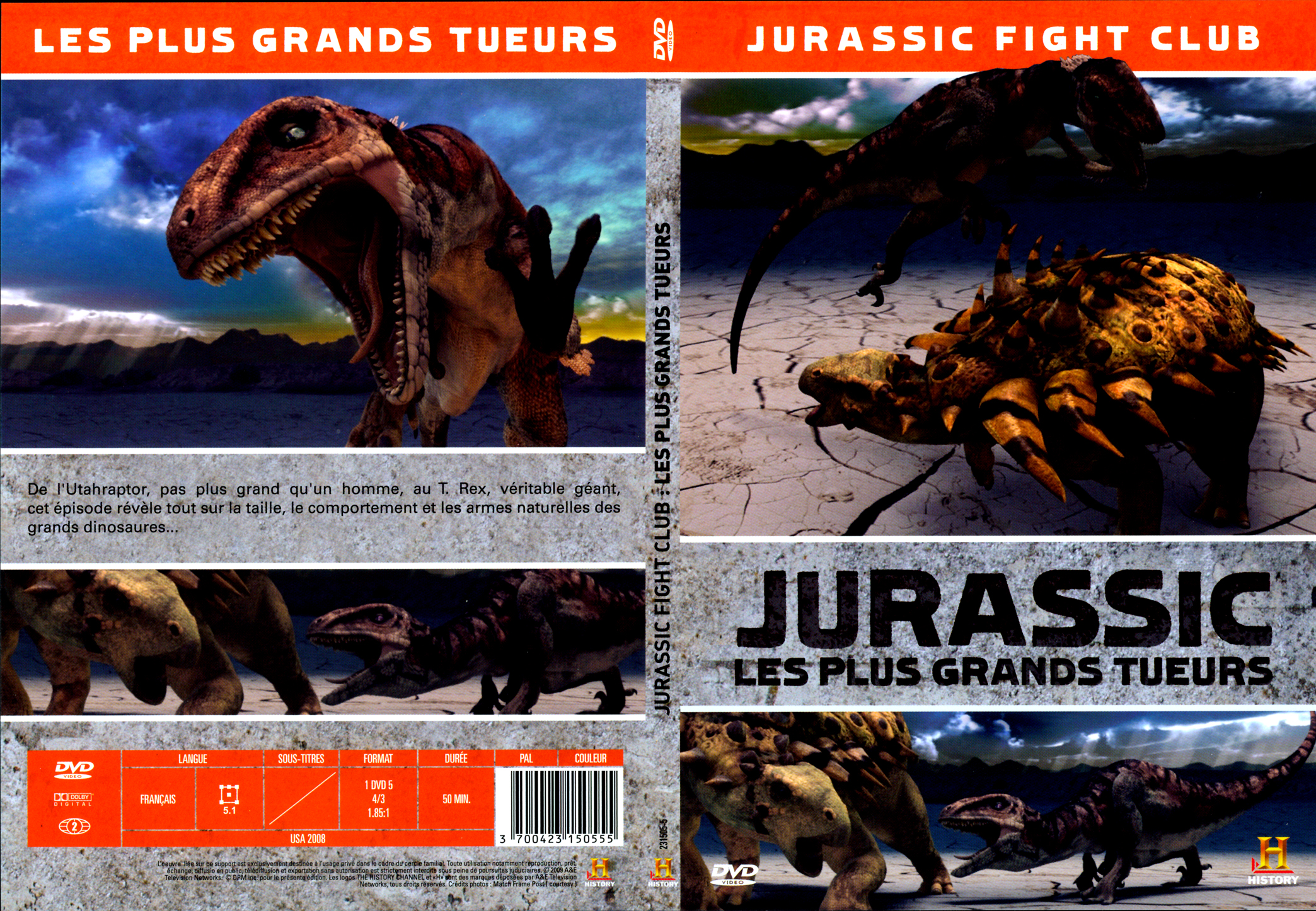Jaquette DVD Jurassic Les plus grands tueurs