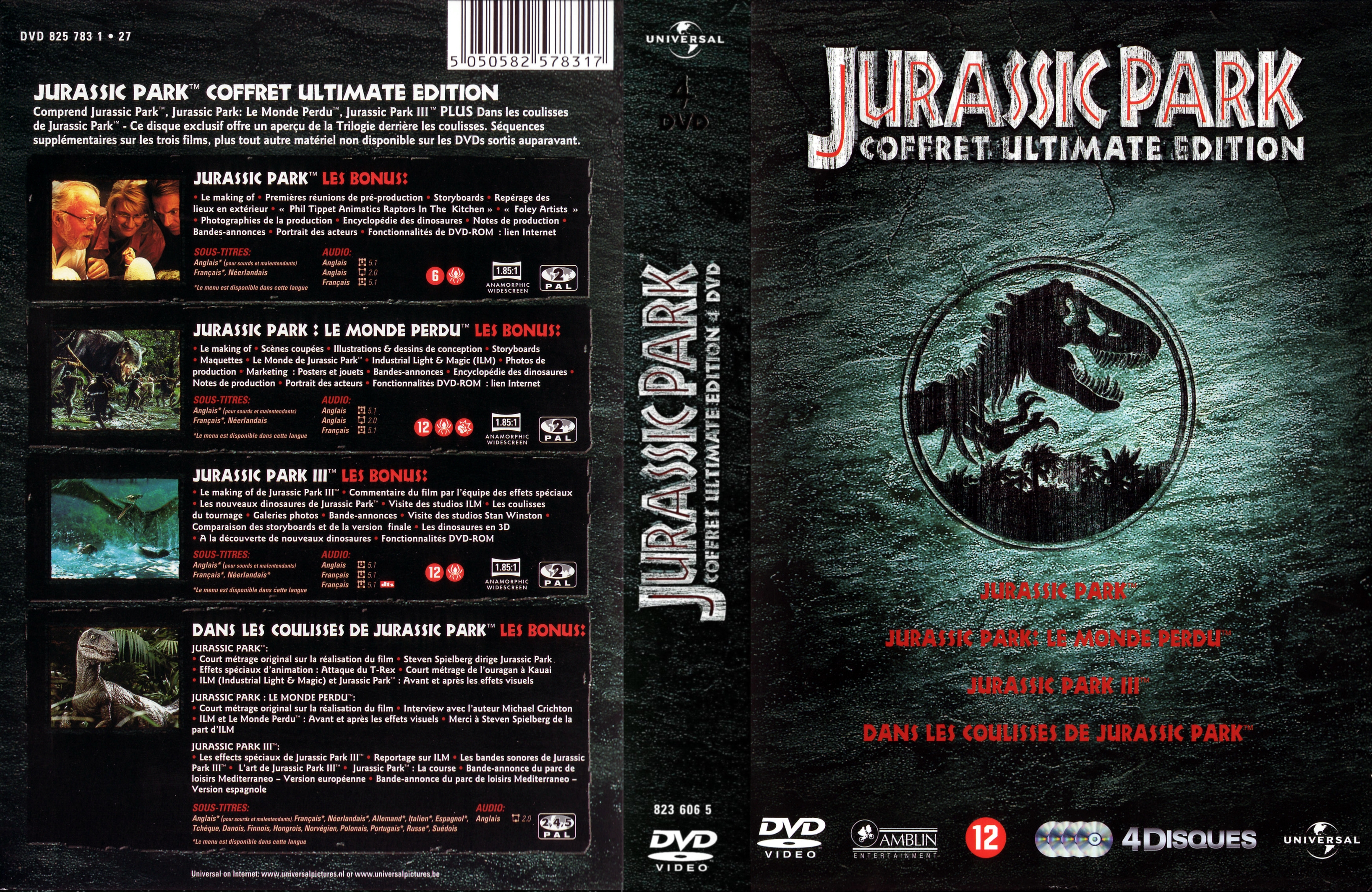 Jaquette DVD Jurassic Park Ultimate v2