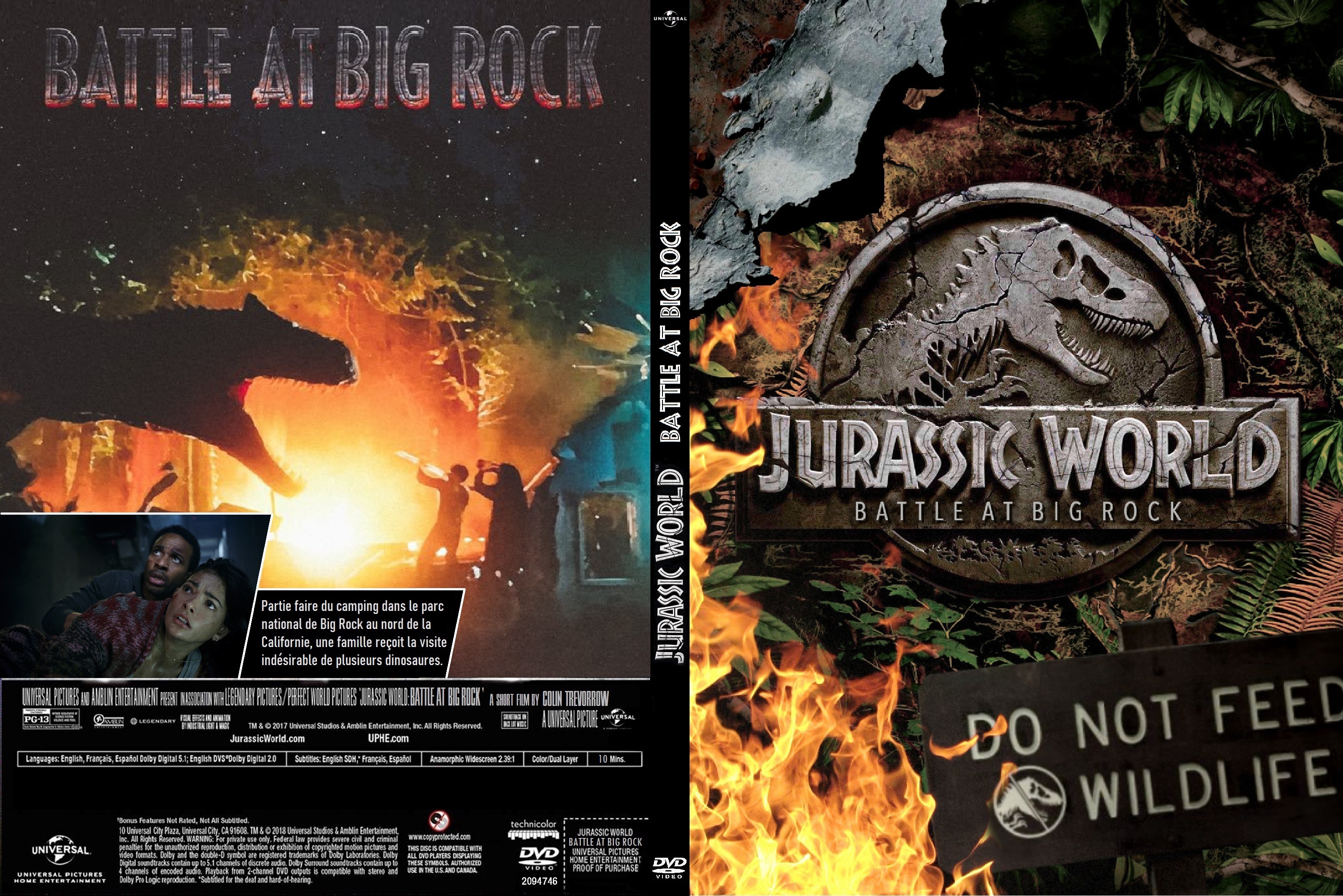 Jaquette DVD Jurassic World Battle at Big Rock custom