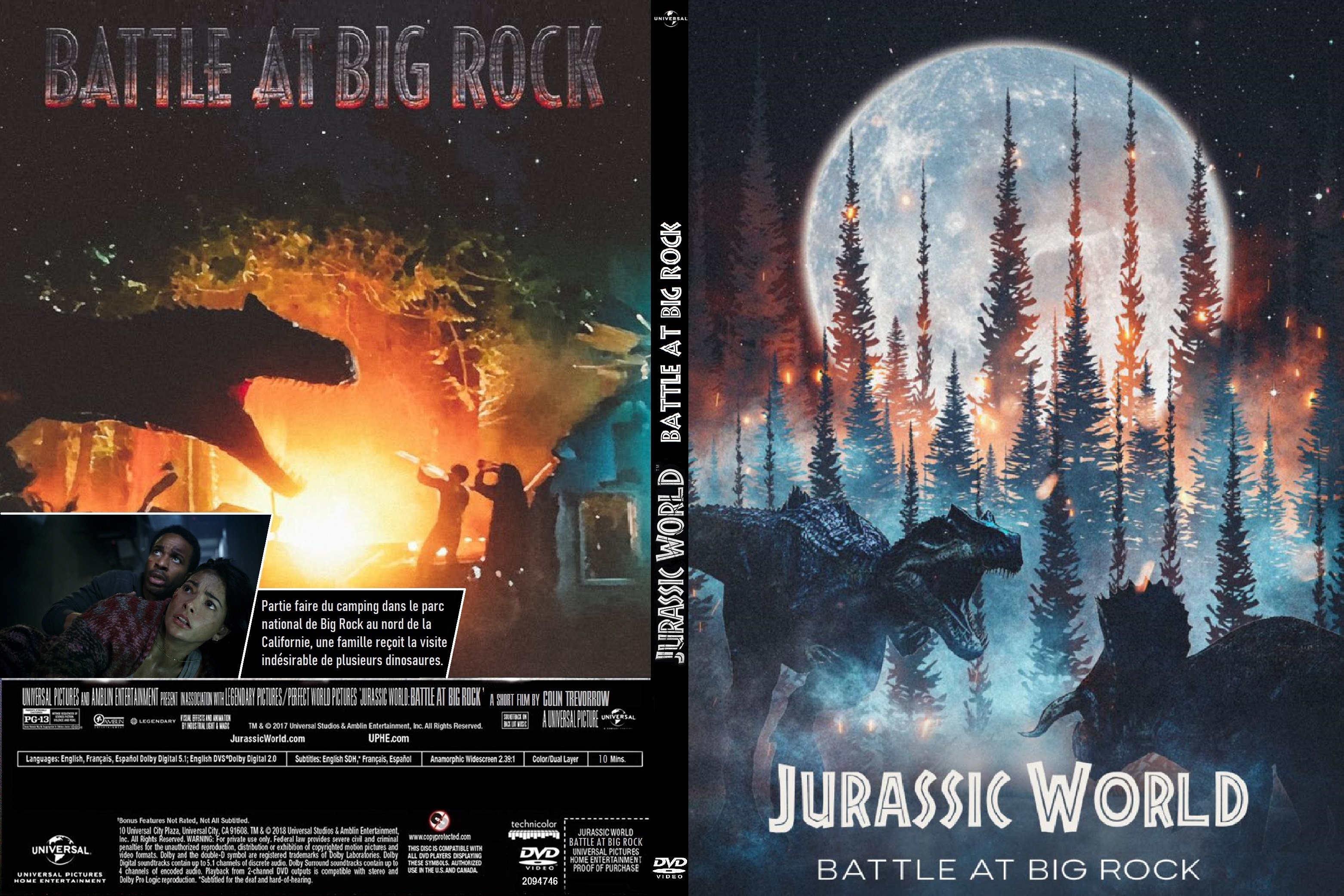 Jaquette DVD Jurassic World Battle at Big Rock custom v2
