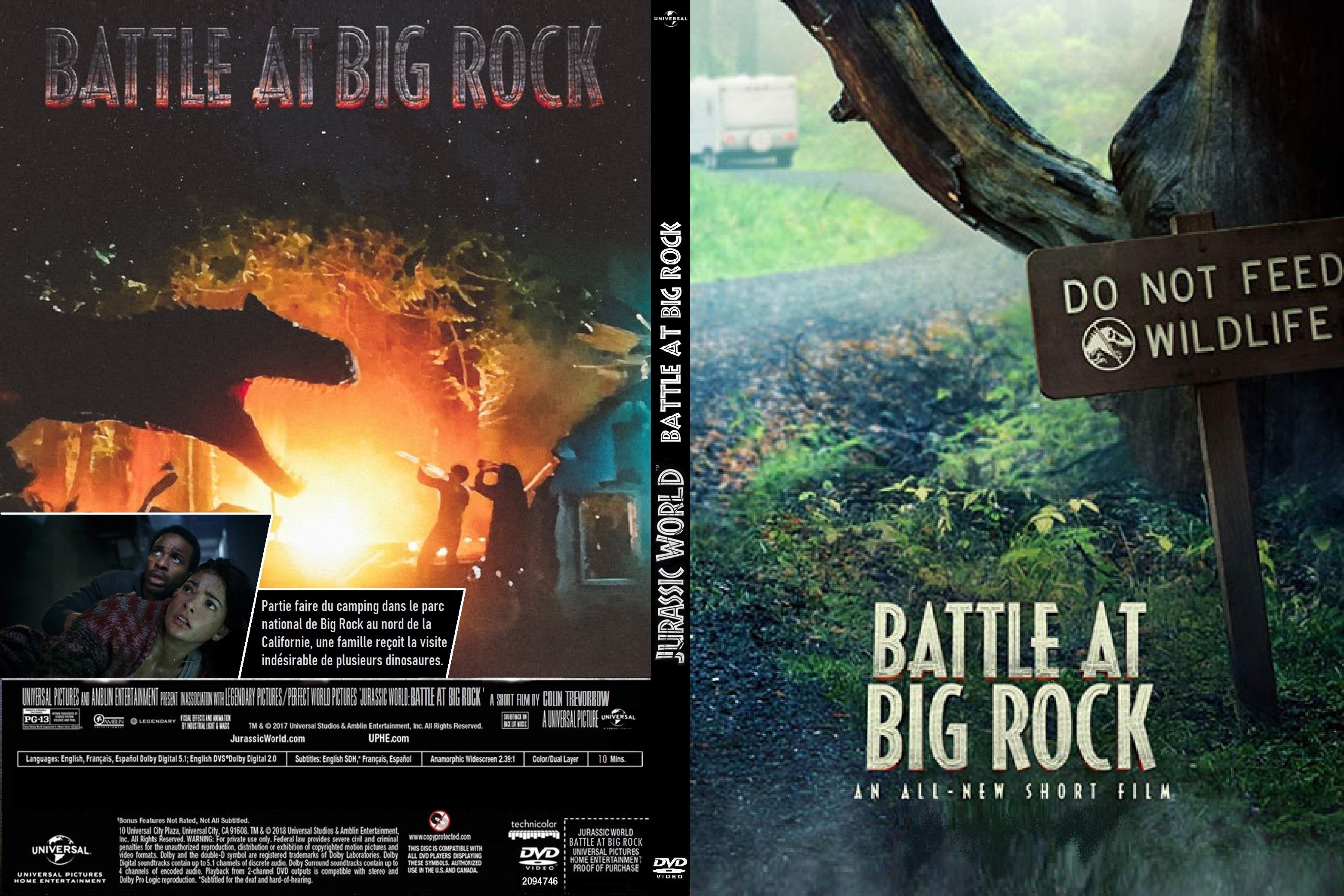 Jaquette DVD Jurassic World Battle at Big Rock custom v3