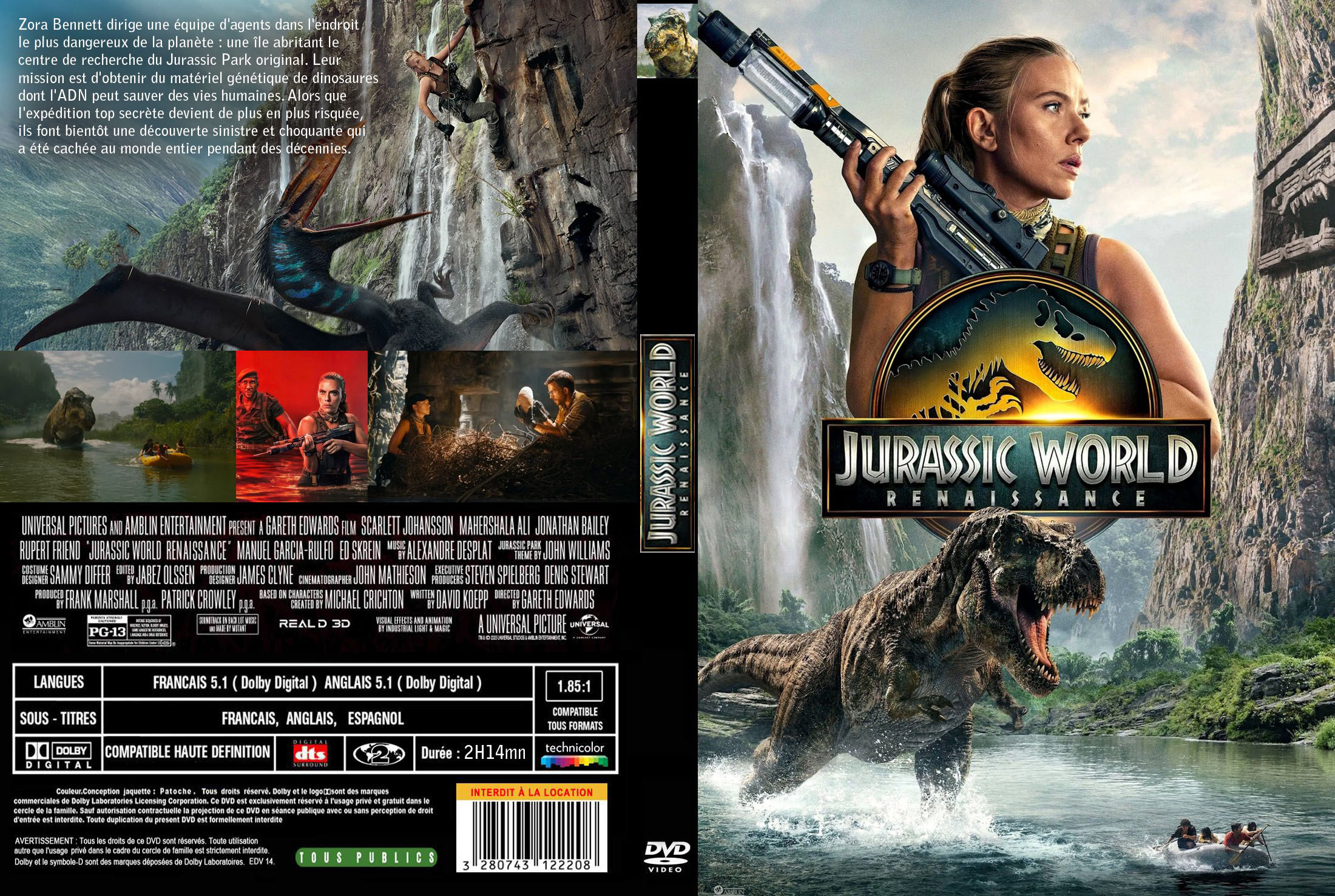 Jaquette DVD Jurassic World Renaissance custom