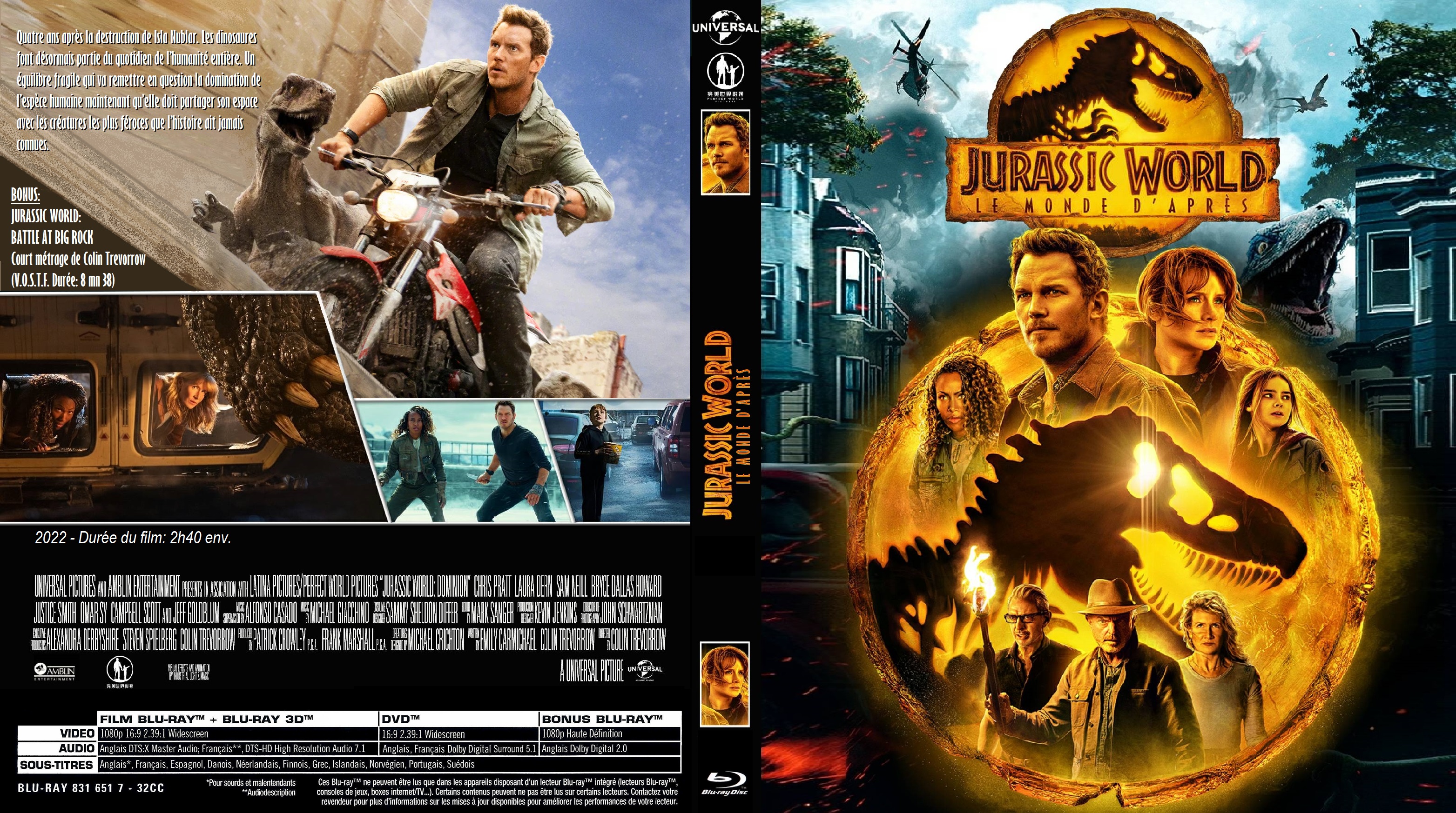 Jaquette DVD Jurassic World le monde d