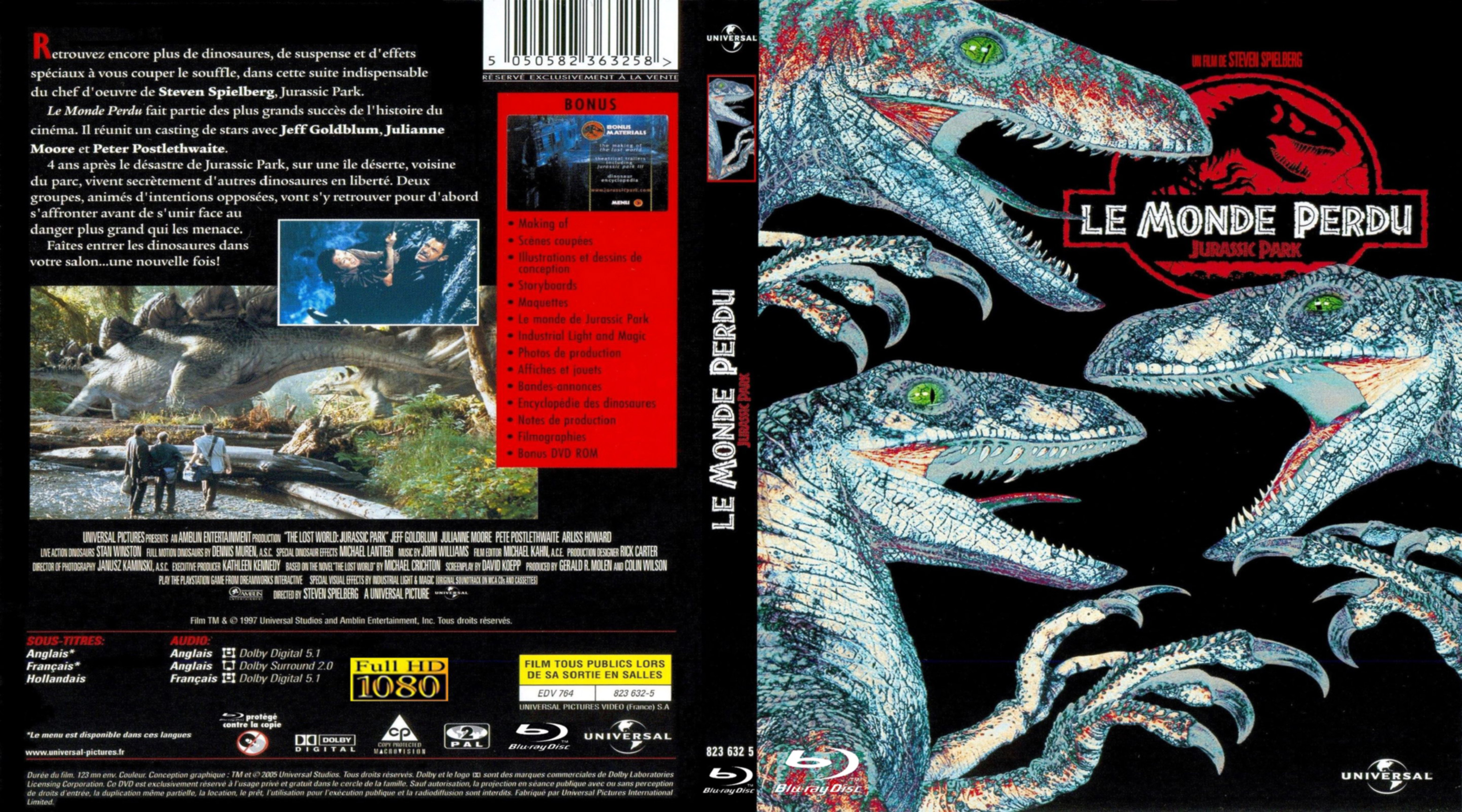 Jaquette DVD Jurassic park 2 (BLU-RAY) custom