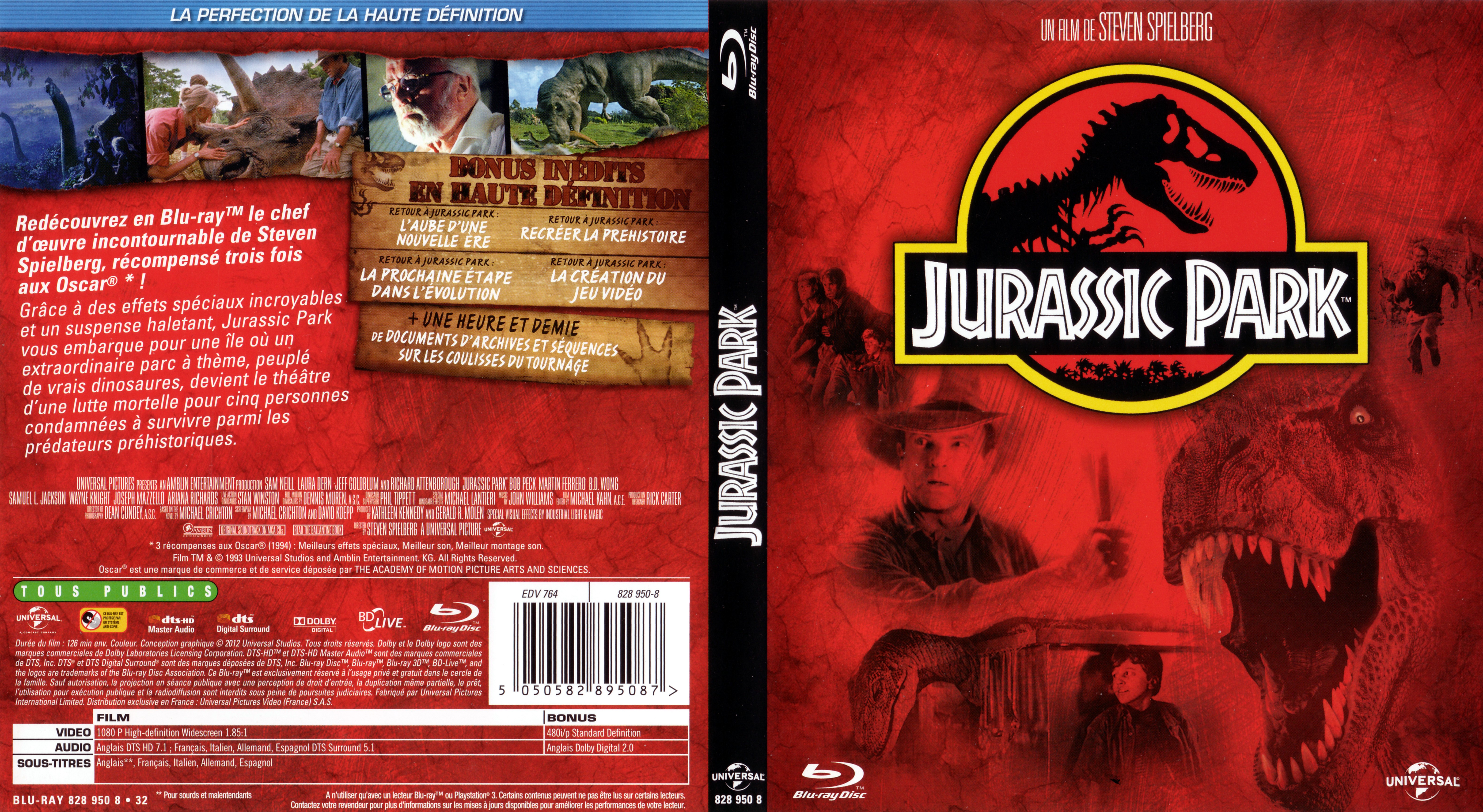 Jaquette DVD Jurassic park (BLU-RAY)