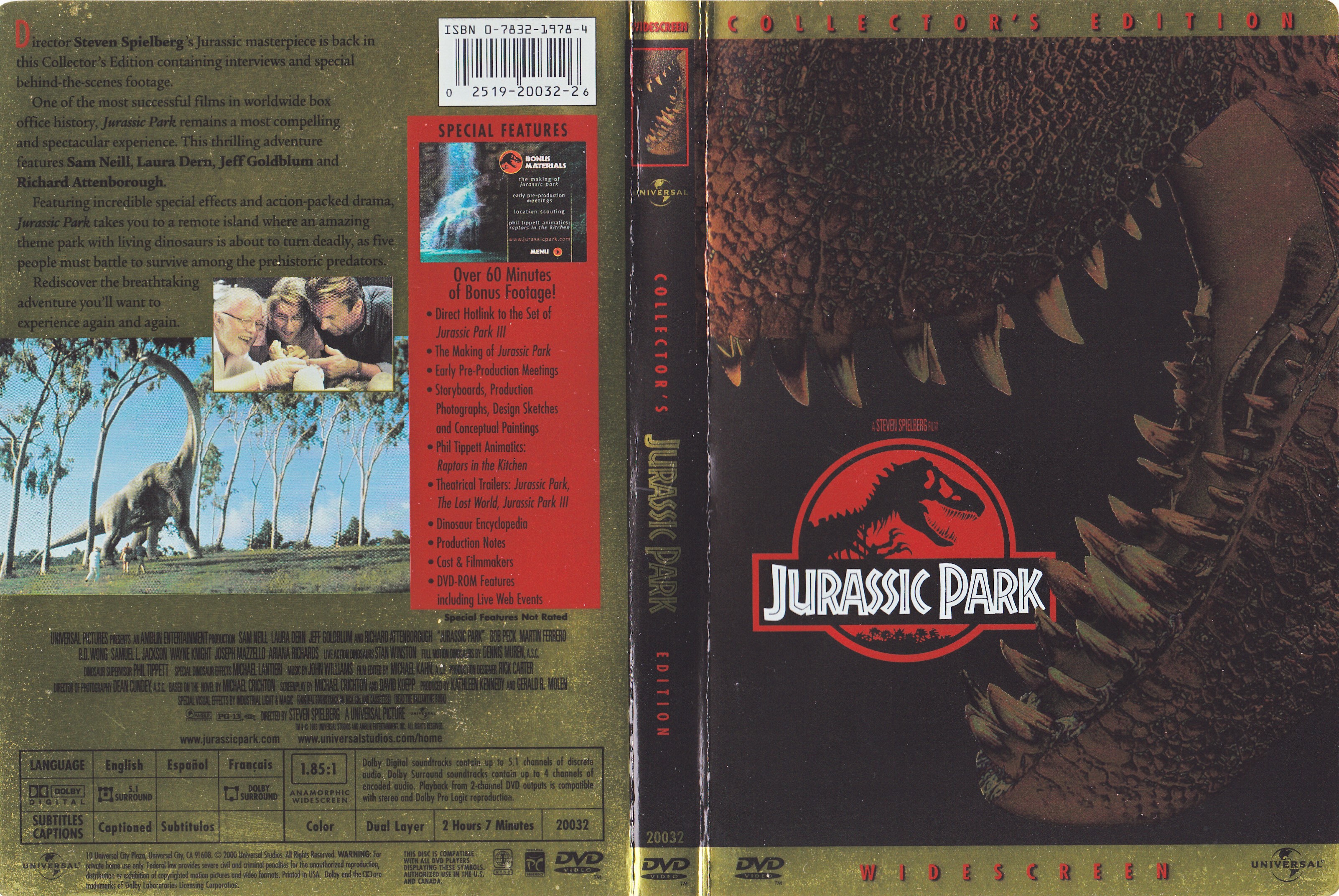 Jaquette DVD Jurassic park (Canadienne)