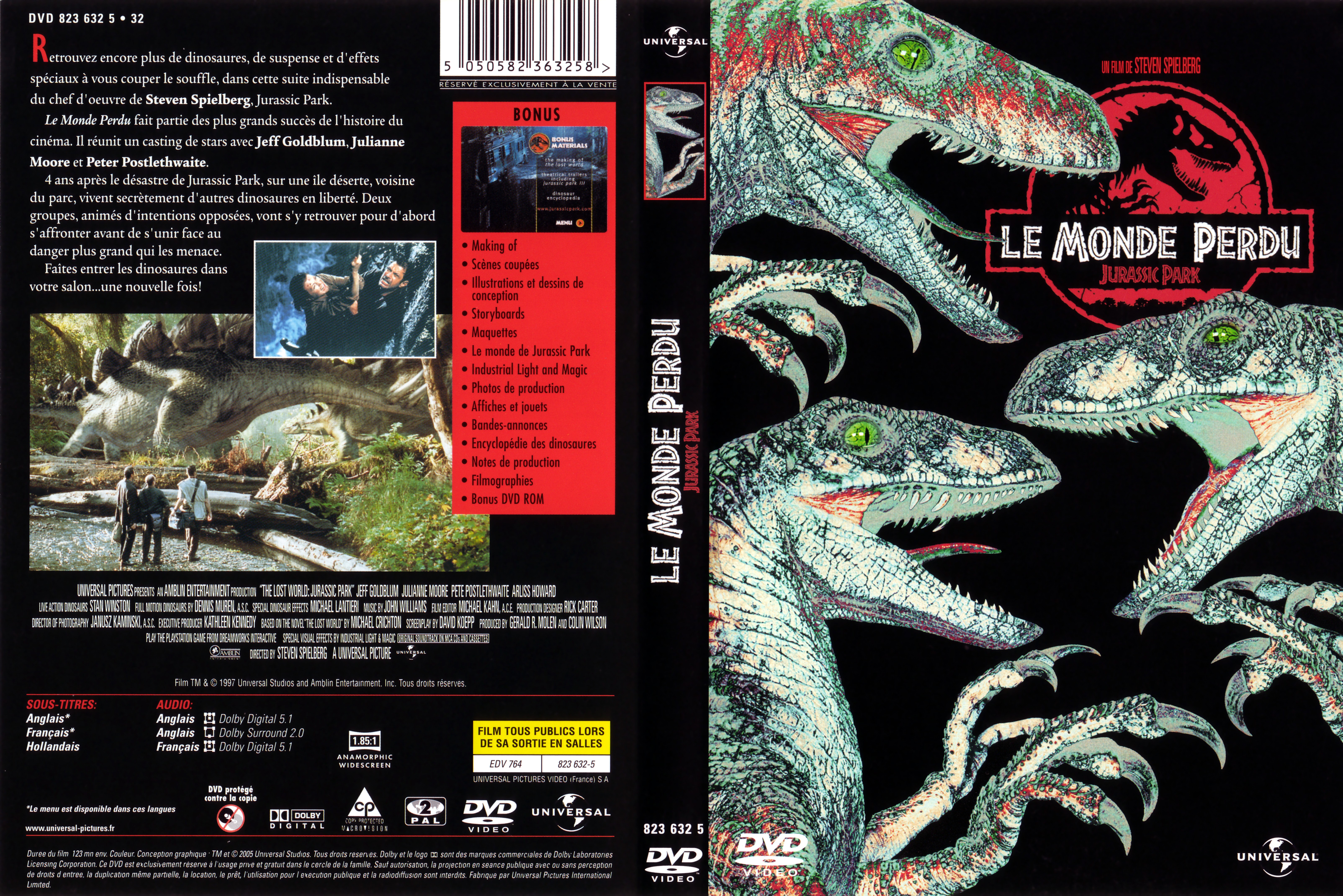 Jaquette DVD Jurassic park - Le monde perdu