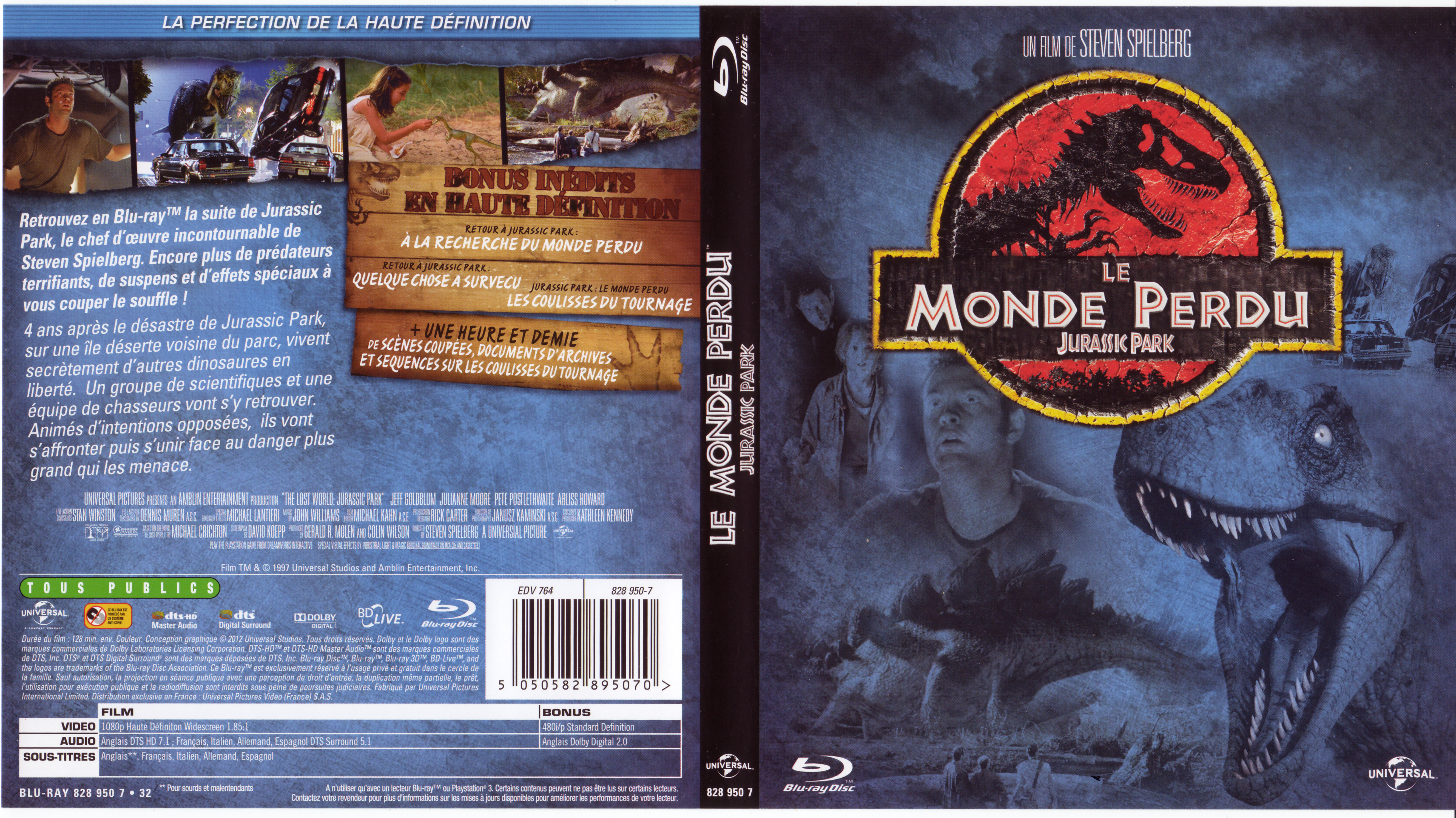 Jaquette DVD Jurassic park - Le monde perdu (BLU-RAY)
