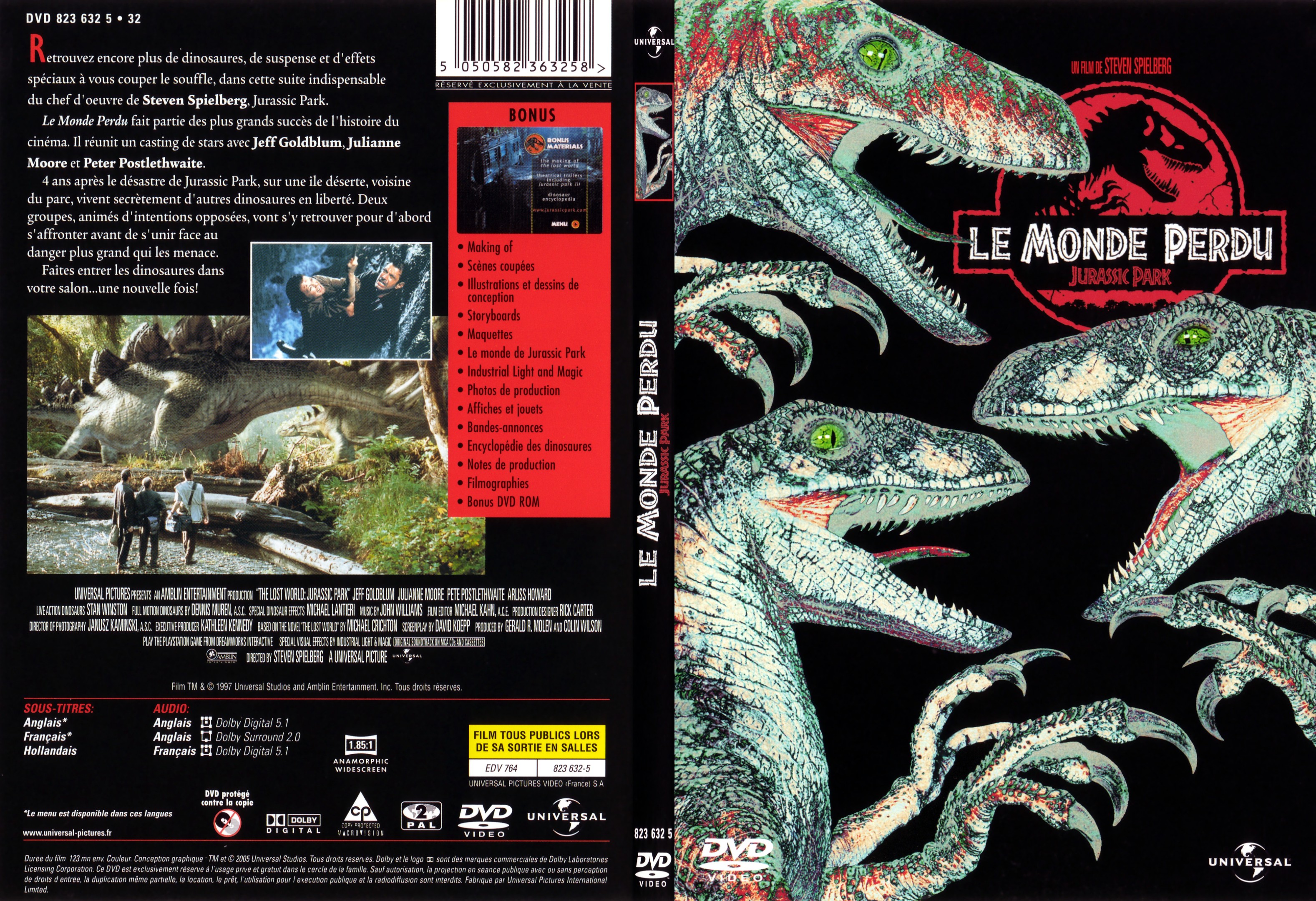 Jaquette DVD Jurassic park - Le monde perdu - SLIM