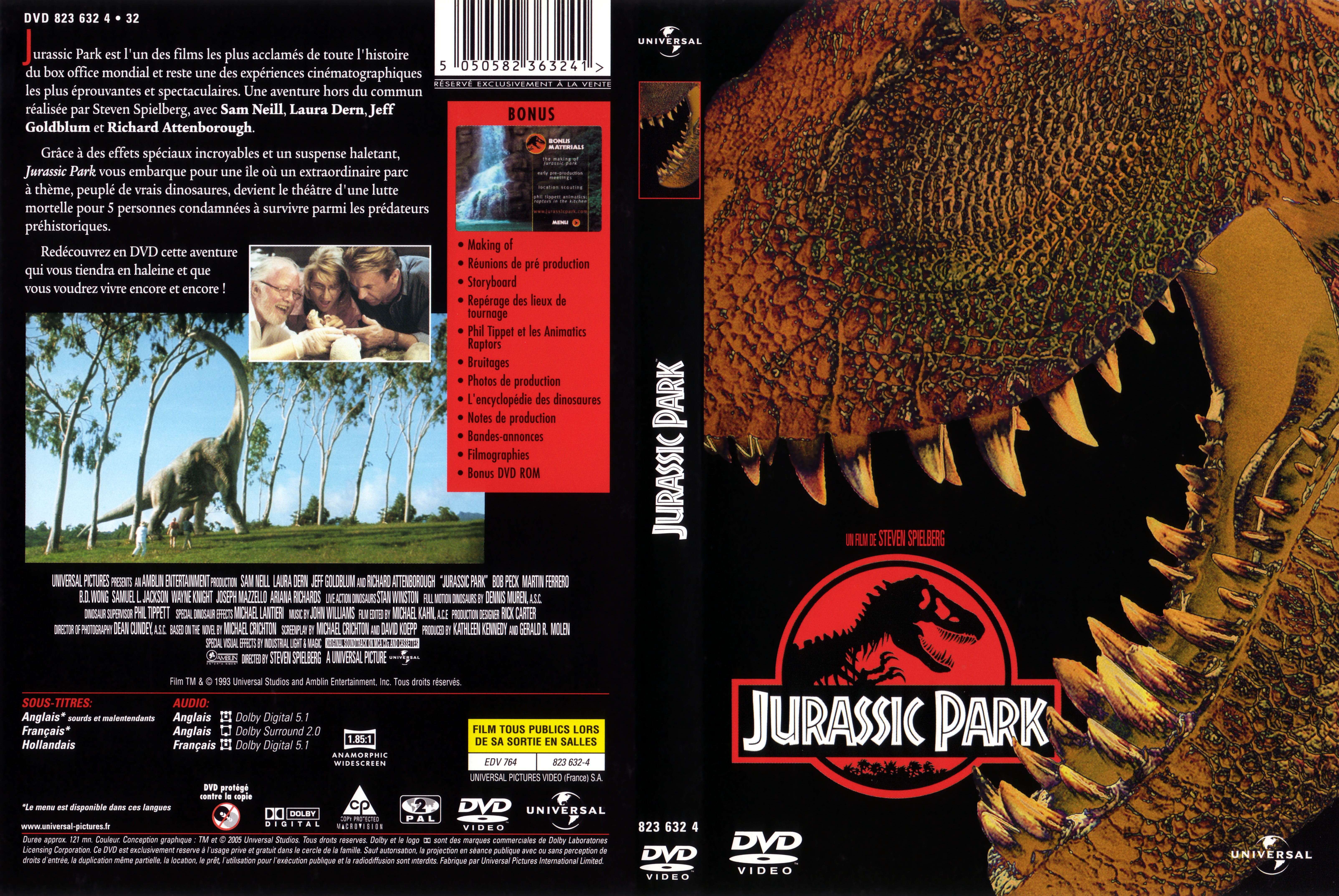 Jaquette DVD Jurassic park v2