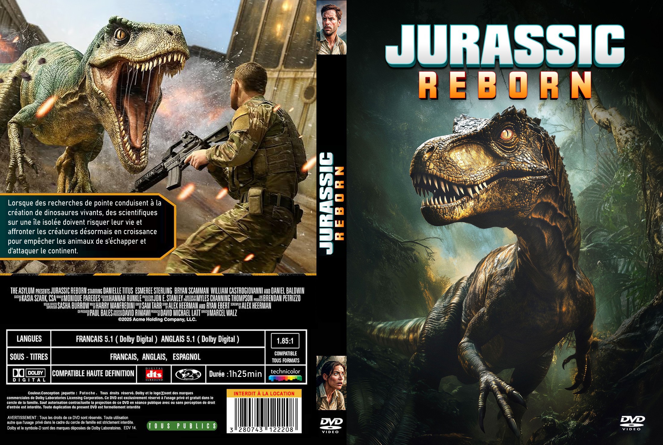 Jaquette DVD Jurassic reborn custom