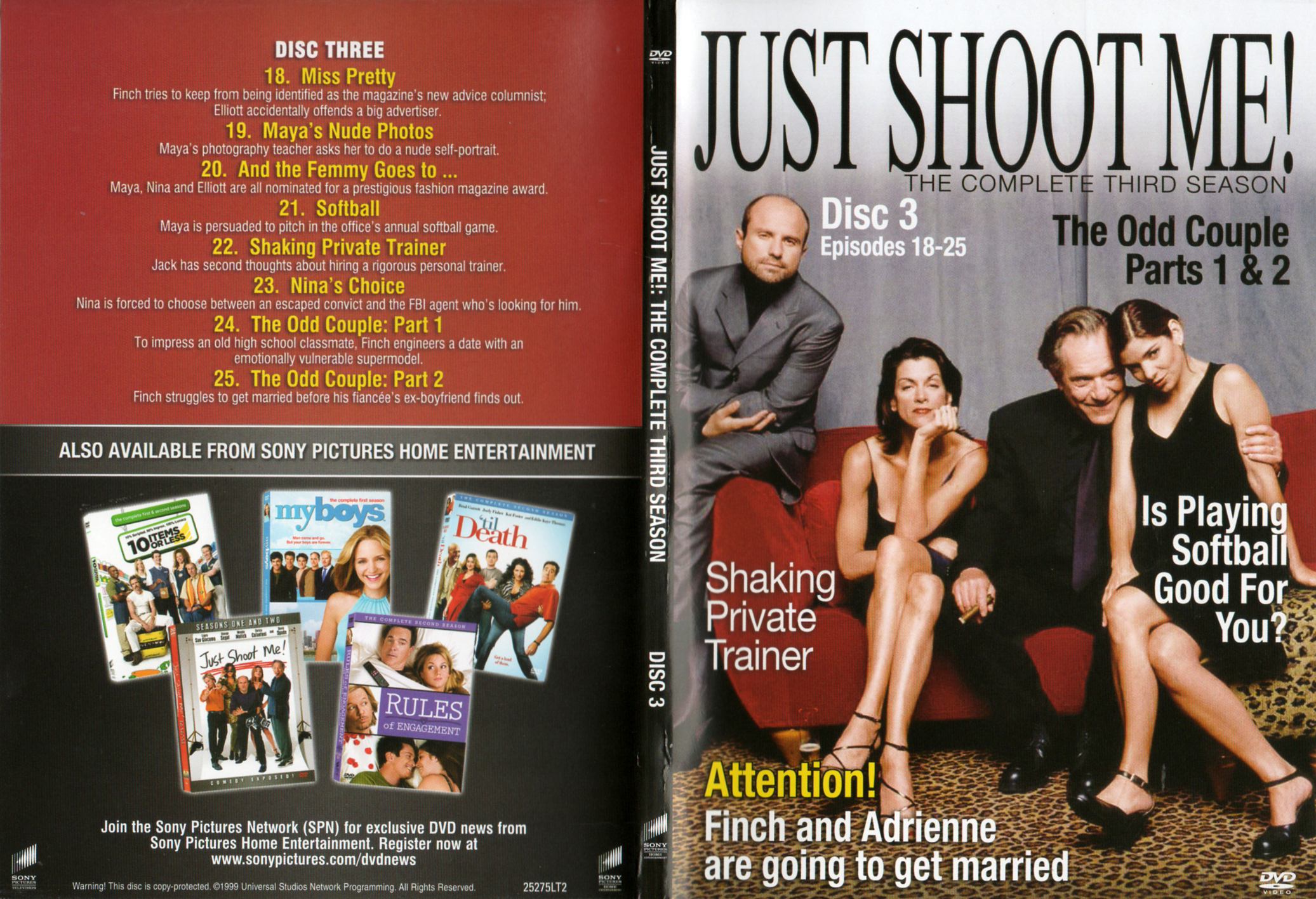 Jaquette DVD Just Shoot me Saison 2 Zone 1 DVD 2