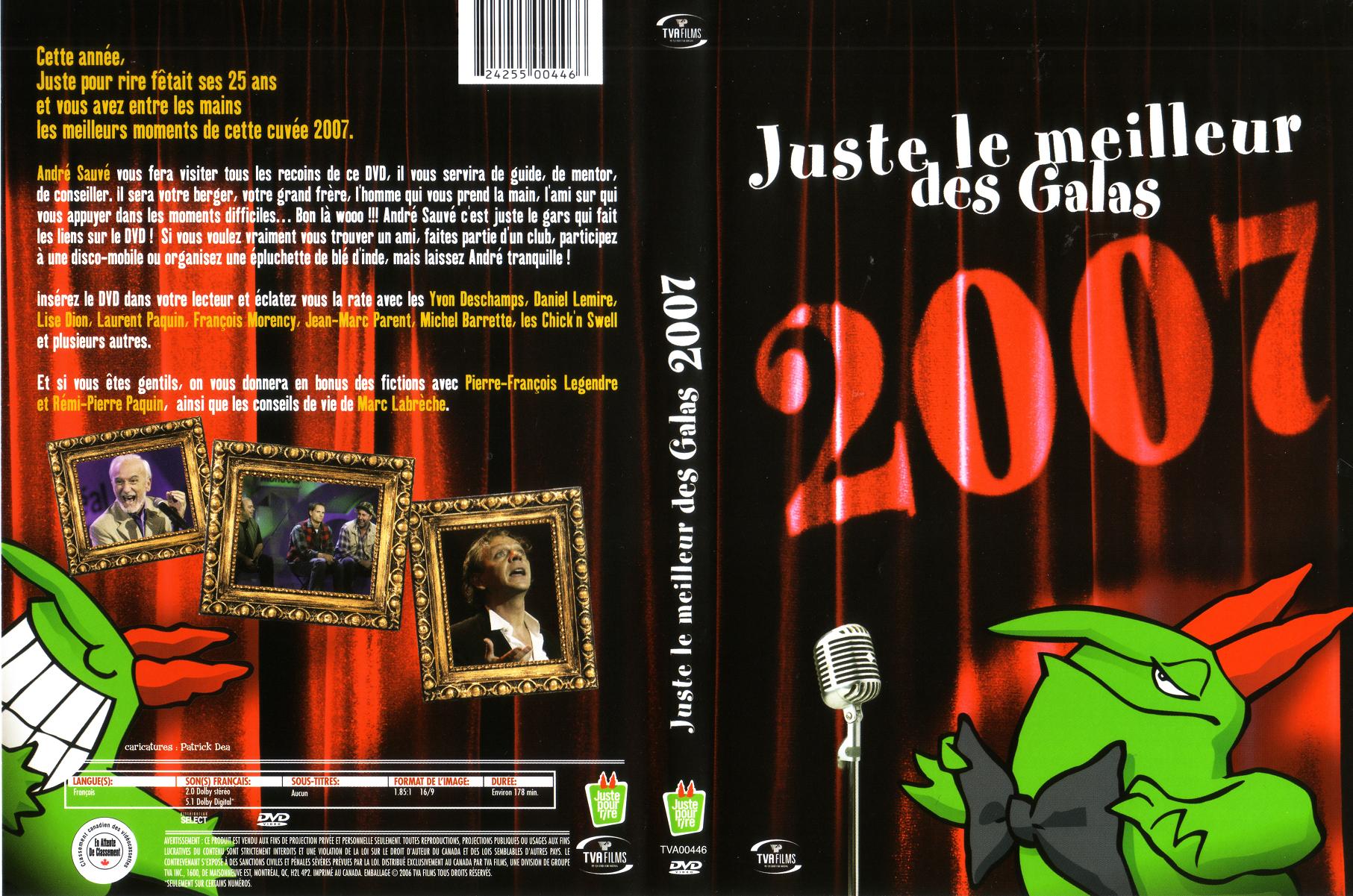 Jaquette DVD Juste le meilleur des galas 2007