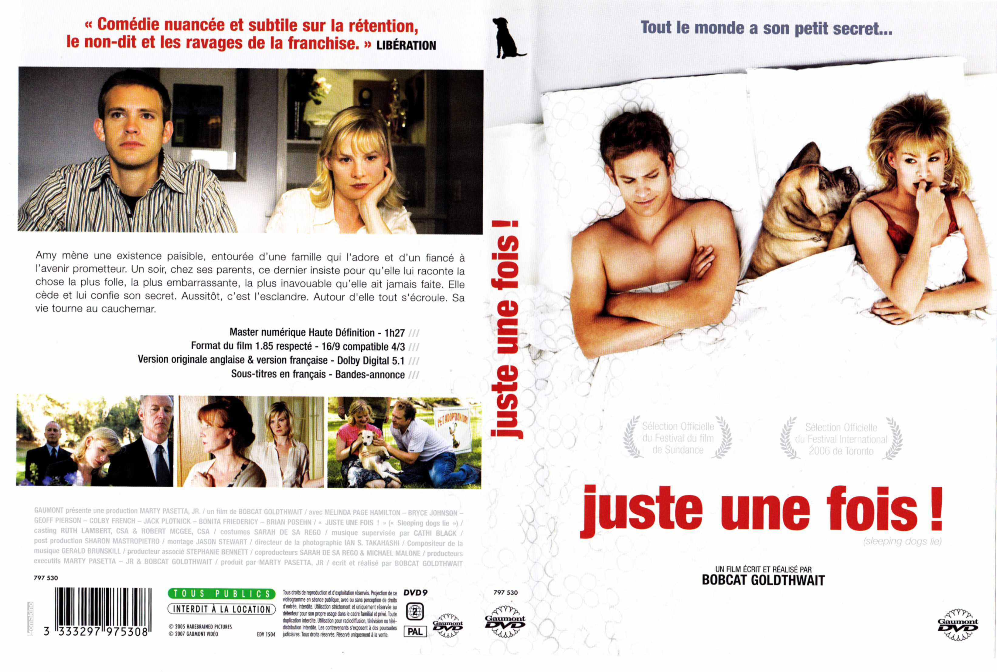 Jaquette DVD Juste une fois