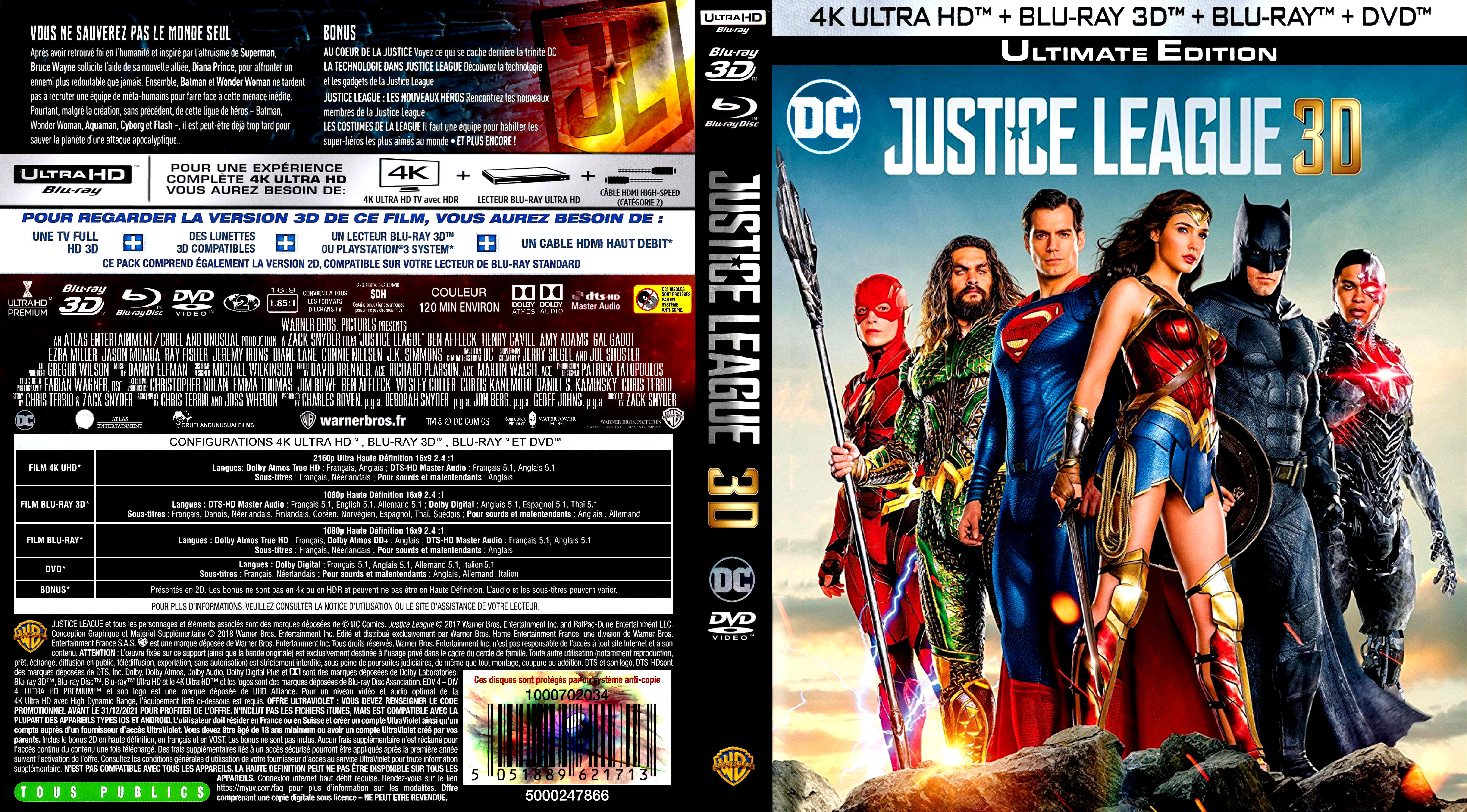 Jaquette DVD Justice League 3D (BLU-RAY)