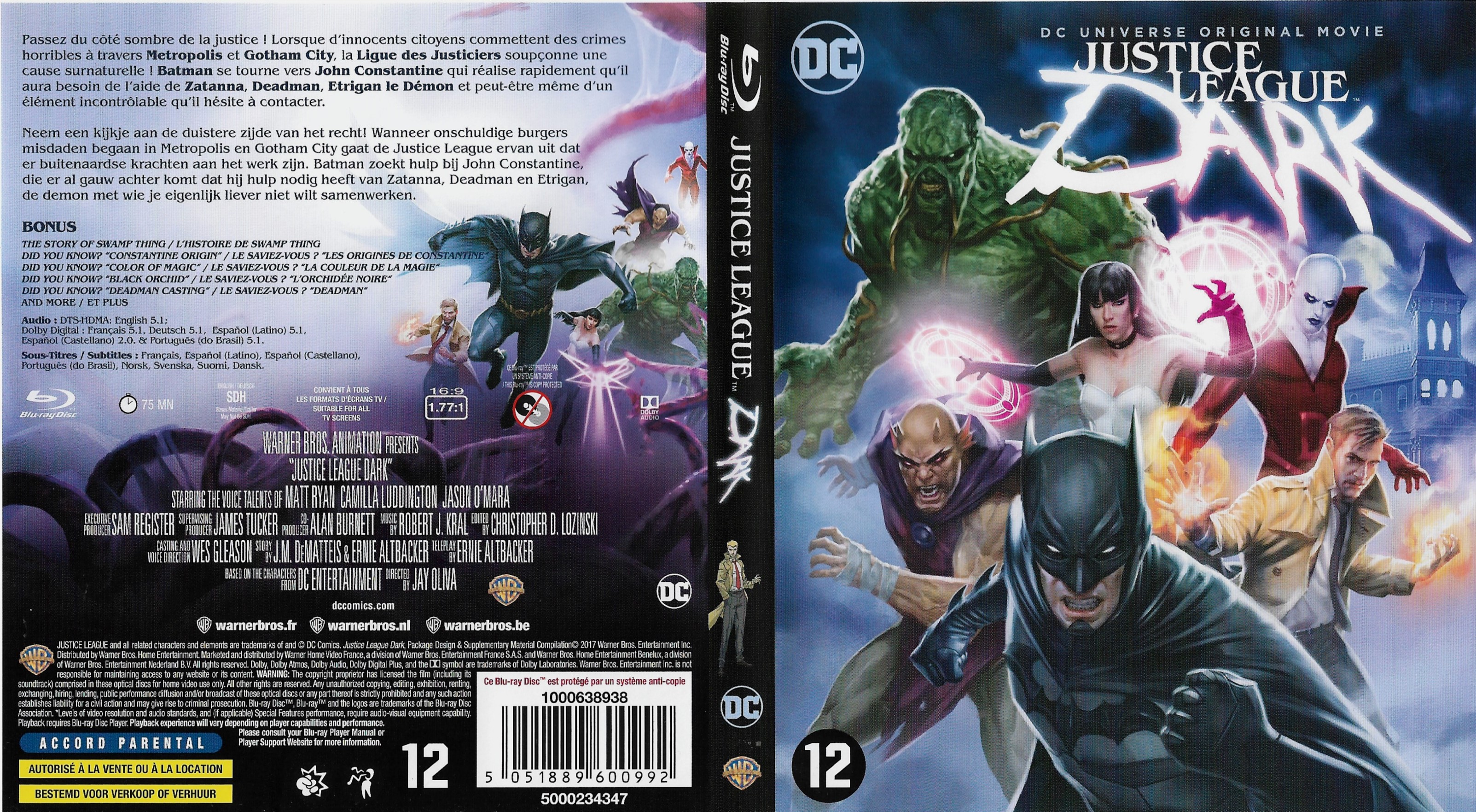 Jaquette DVD Justice League Dark (BLU-RAY)