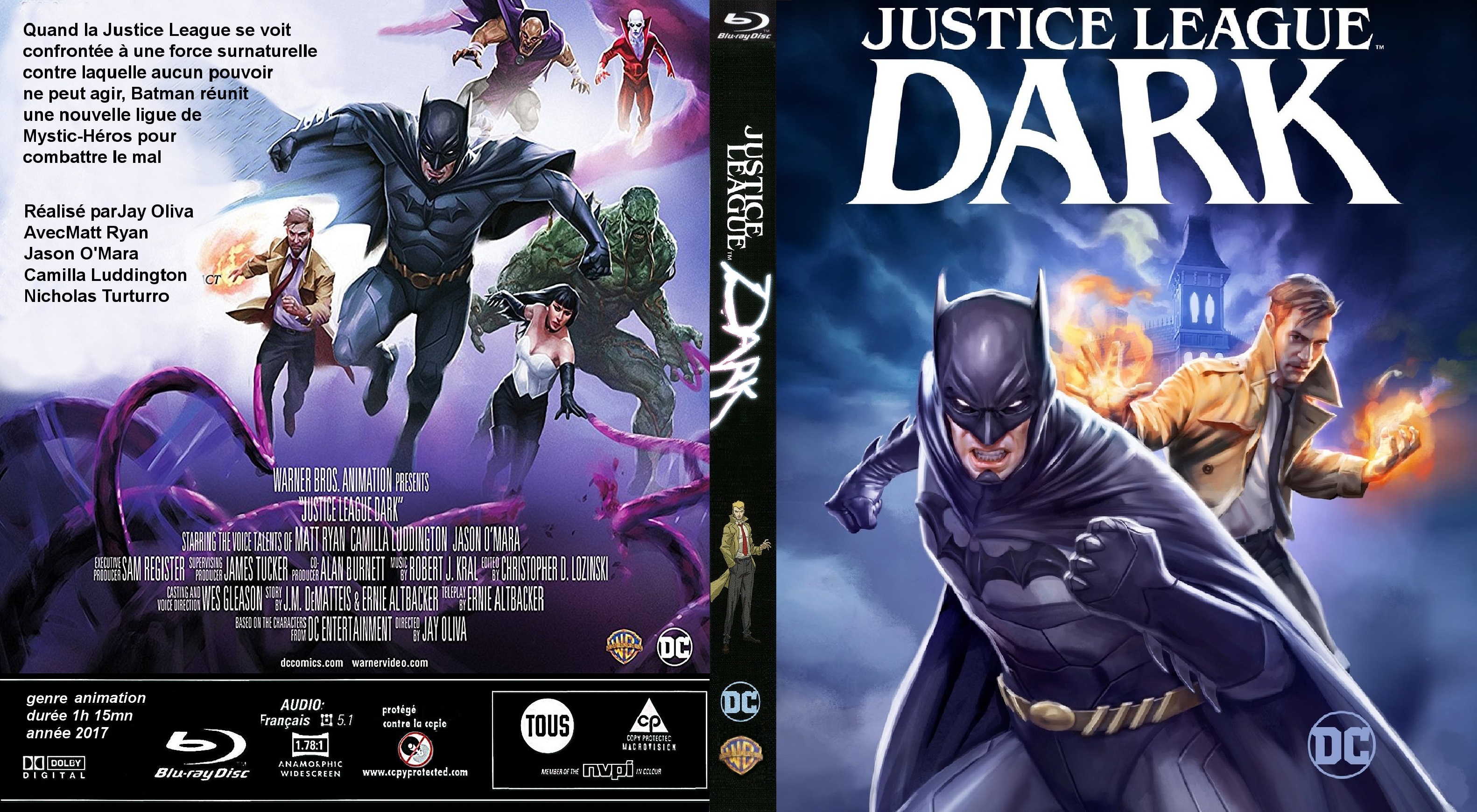 Jaquette DVD Justice League Dark custom (BLU-RAY)