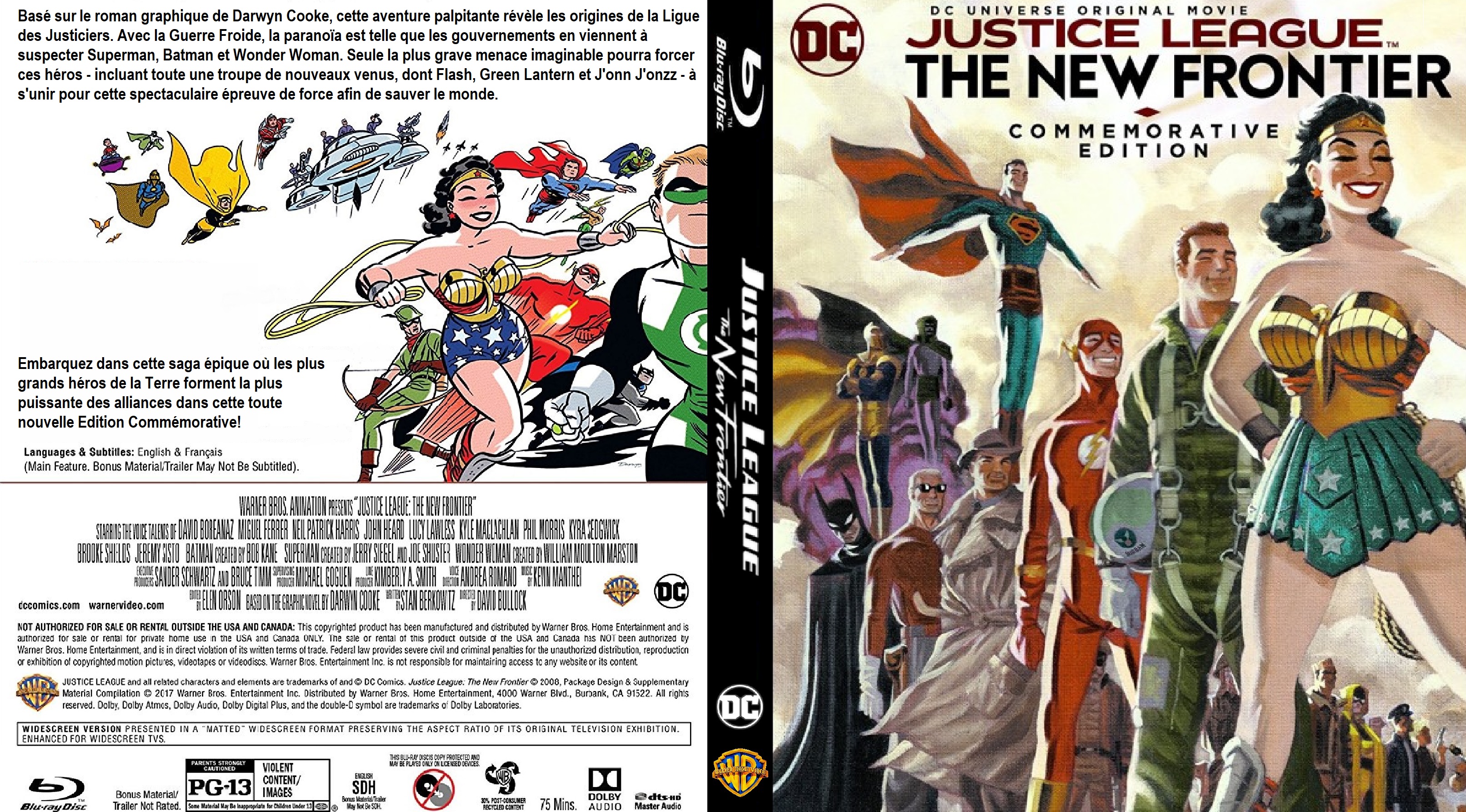 Jaquette DVD Justice League The New Frontier custom (BLU-RAY)