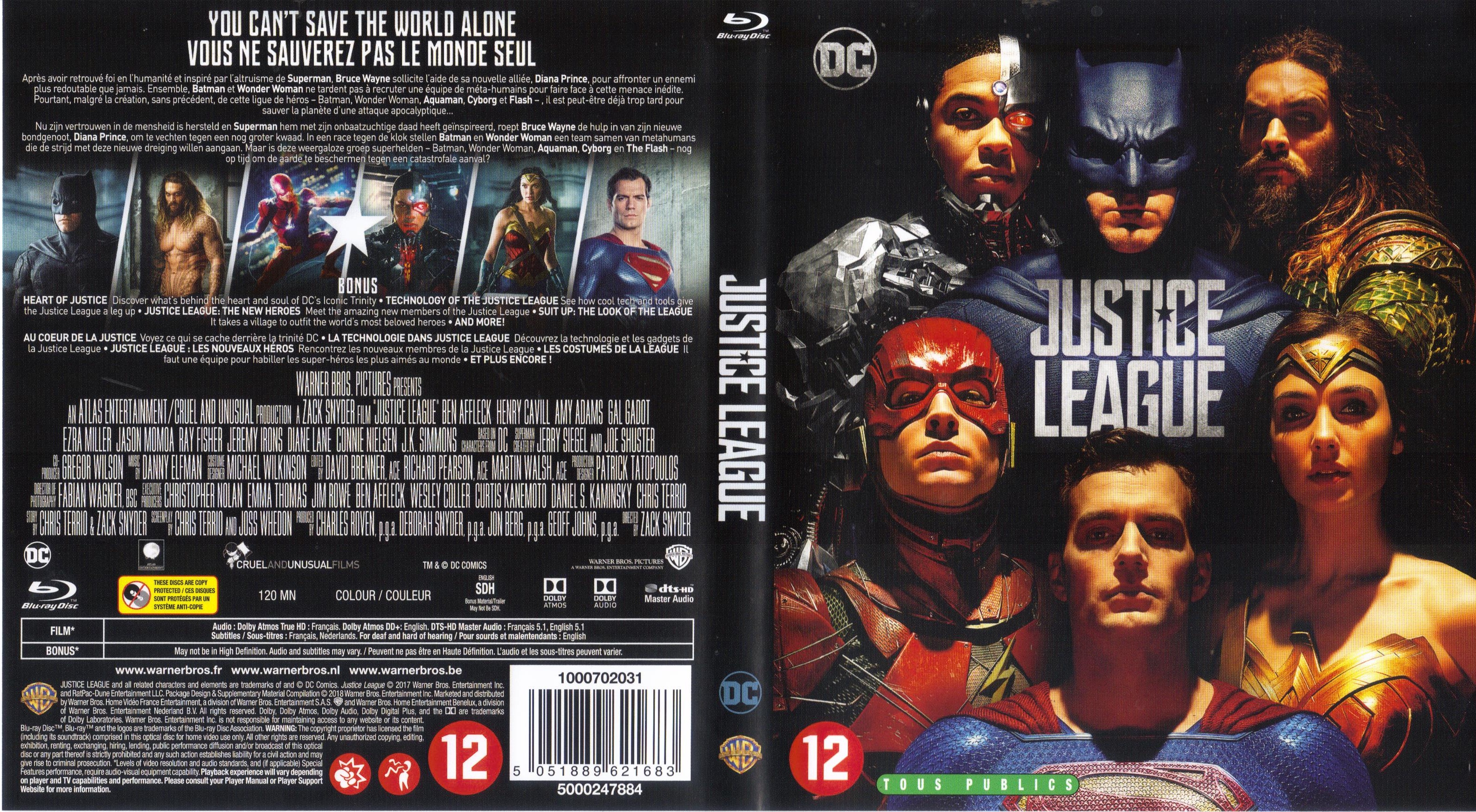 Jaquette DVD Justice League (BLU-RAY) v2