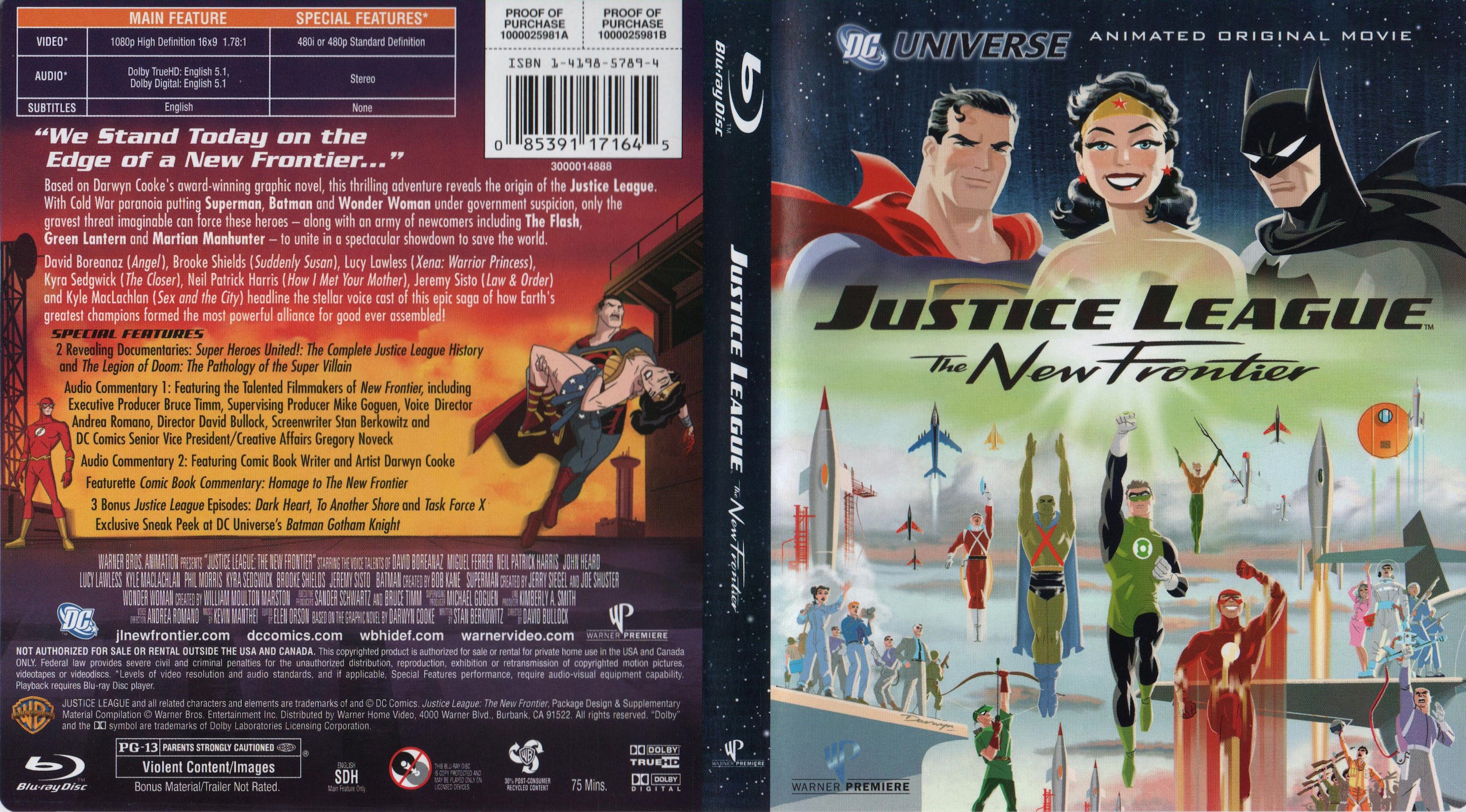 Jaquette DVD Justice League -  The New Frontier Zone 1 (BLU-RAY)