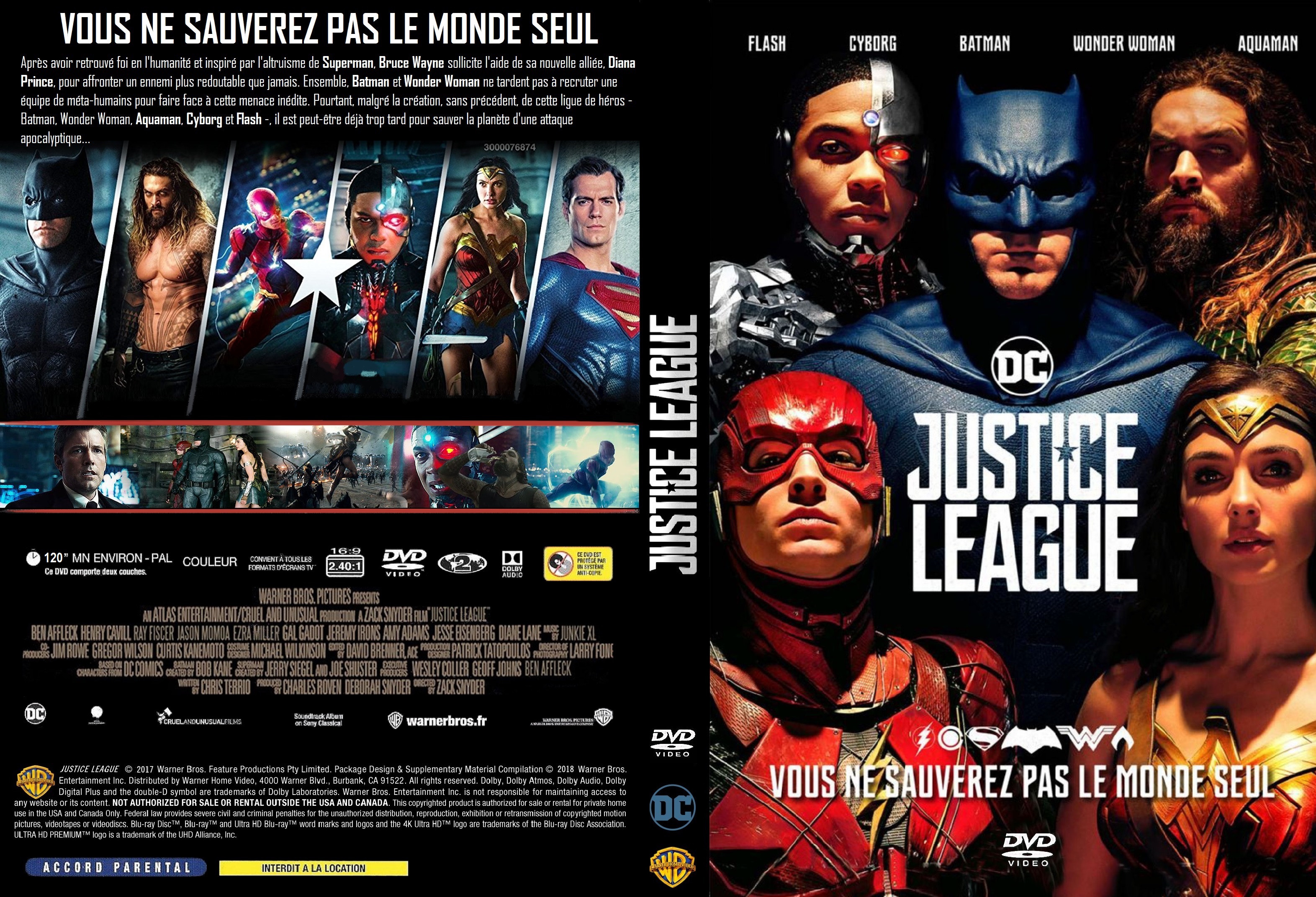 Jaquette DVD Justice League custom