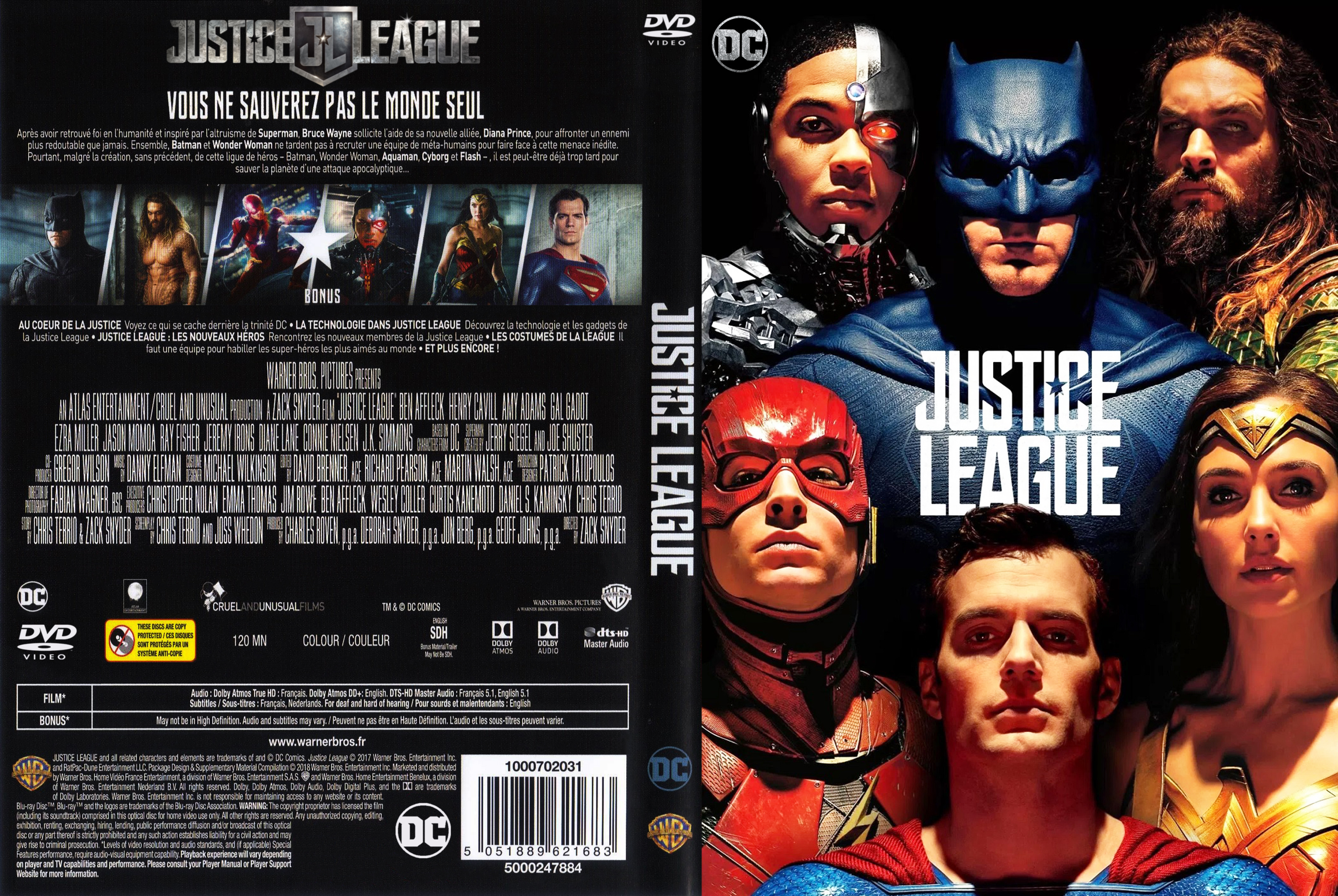 Jaquette DVD Justice League custom v2