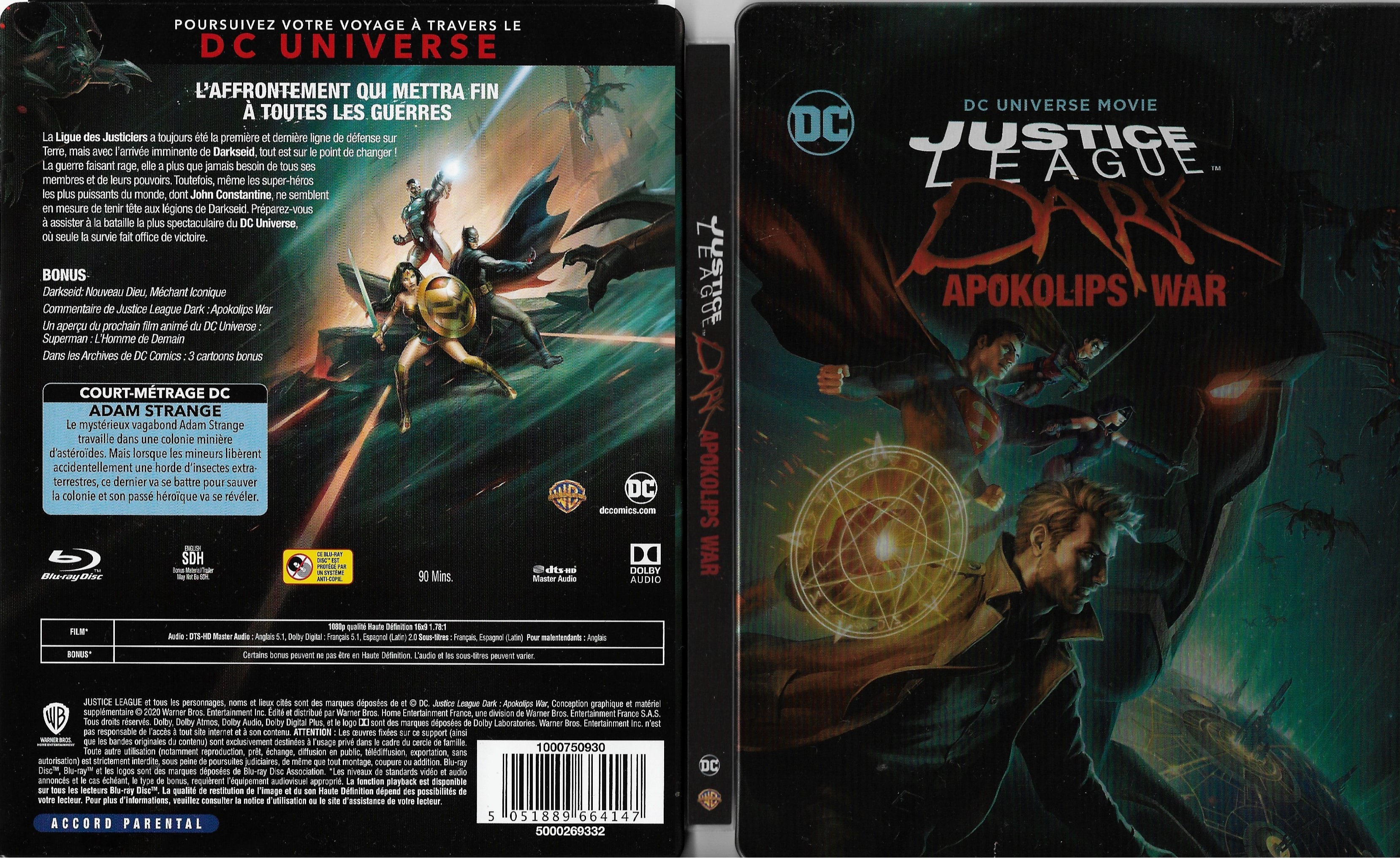 Jaquette DVD Justice League dark Apokolips war (BLU-RAY) v2