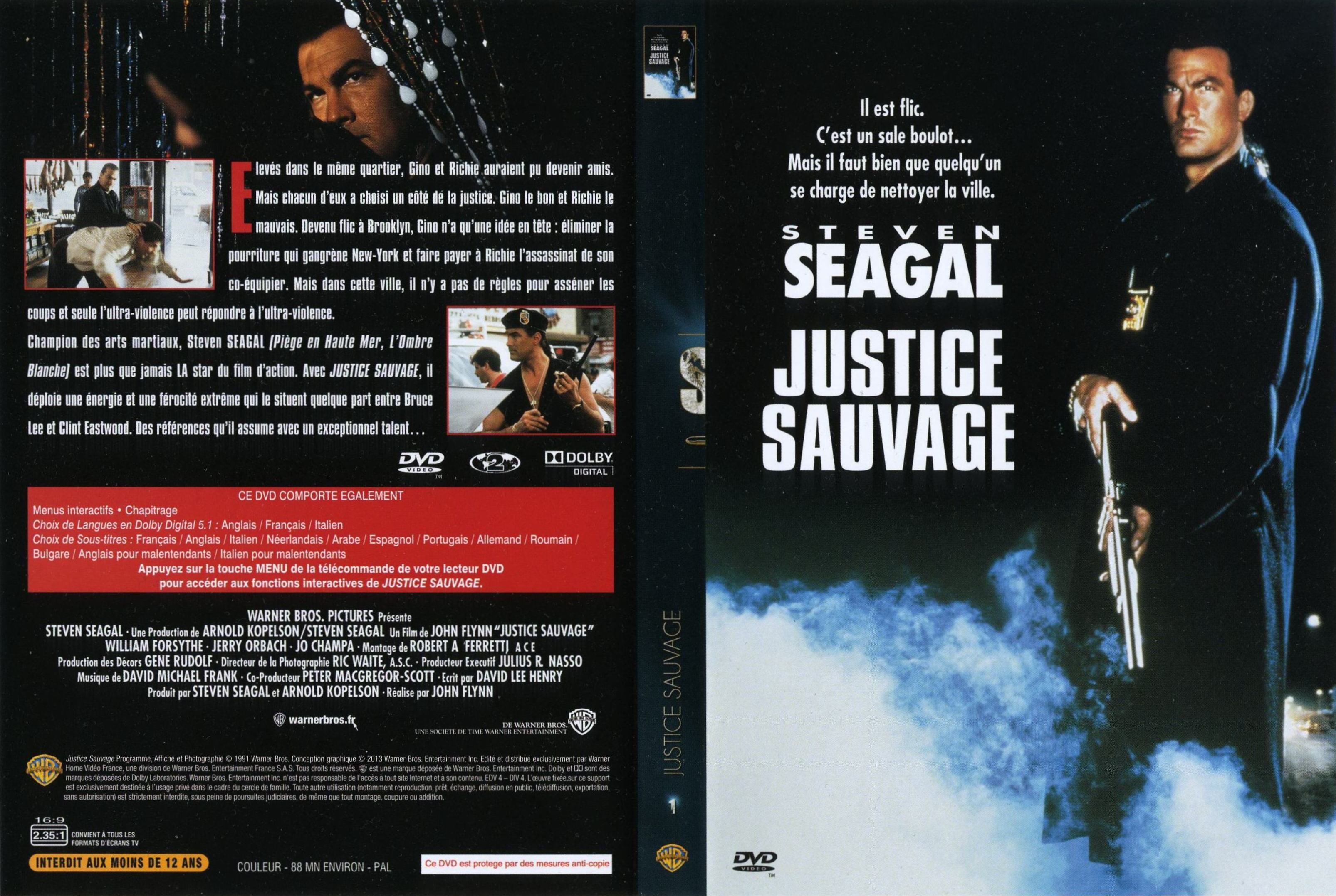 Jaquette DVD Justice Sauvage v3