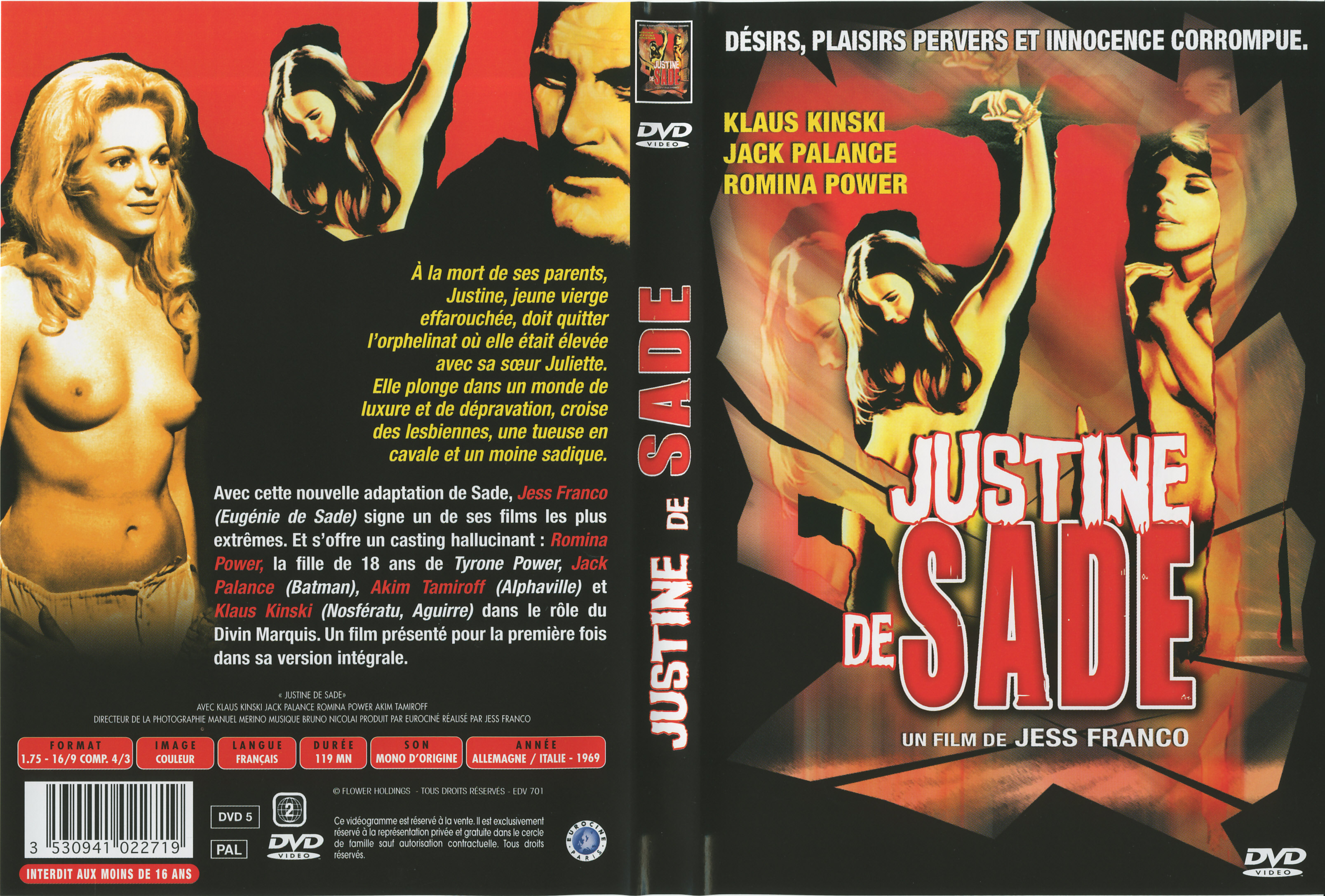 Jaquette DVD Justine de Sade