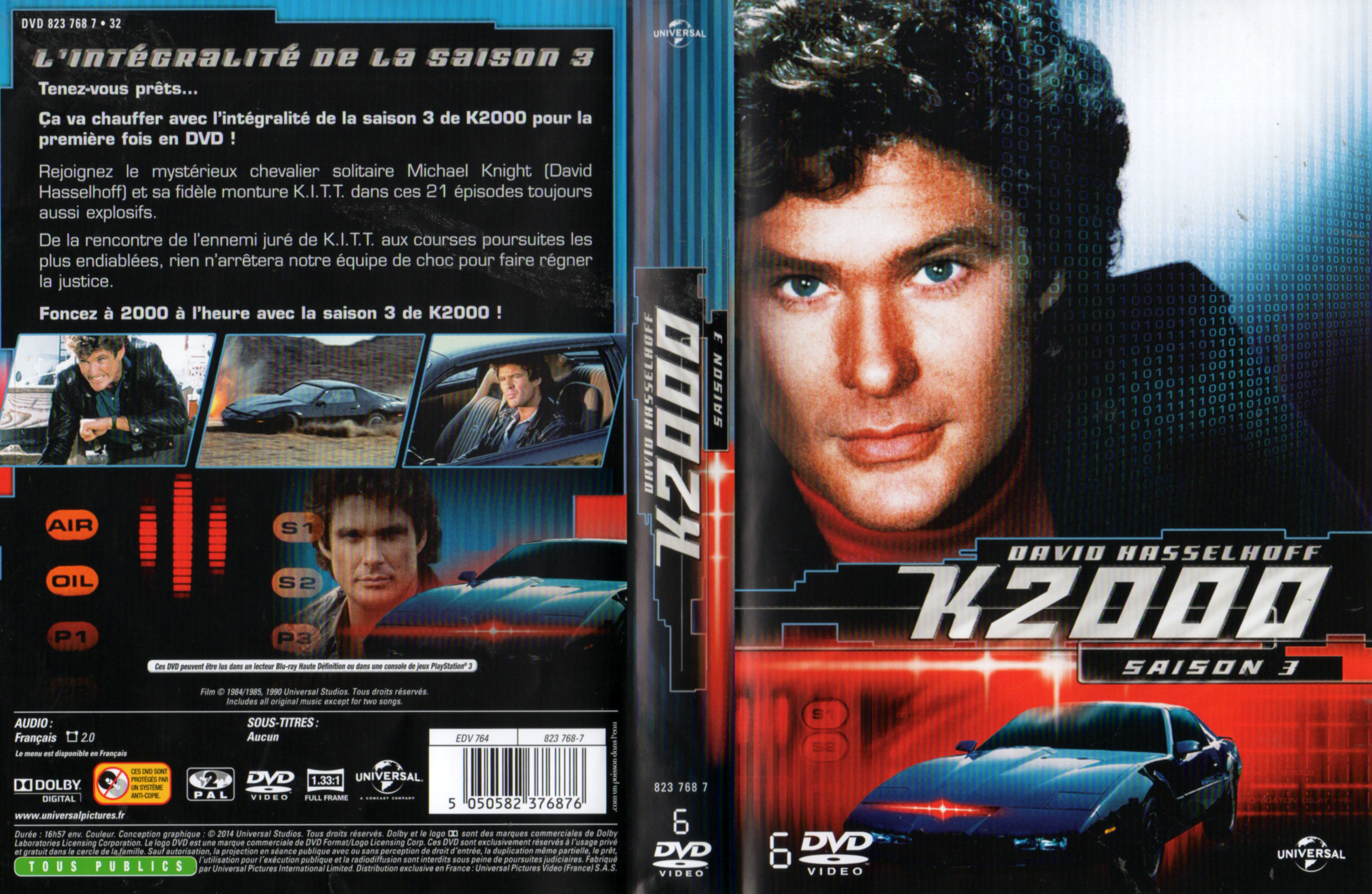 Jaquette DVD K2000 Saison 3 COFFRET