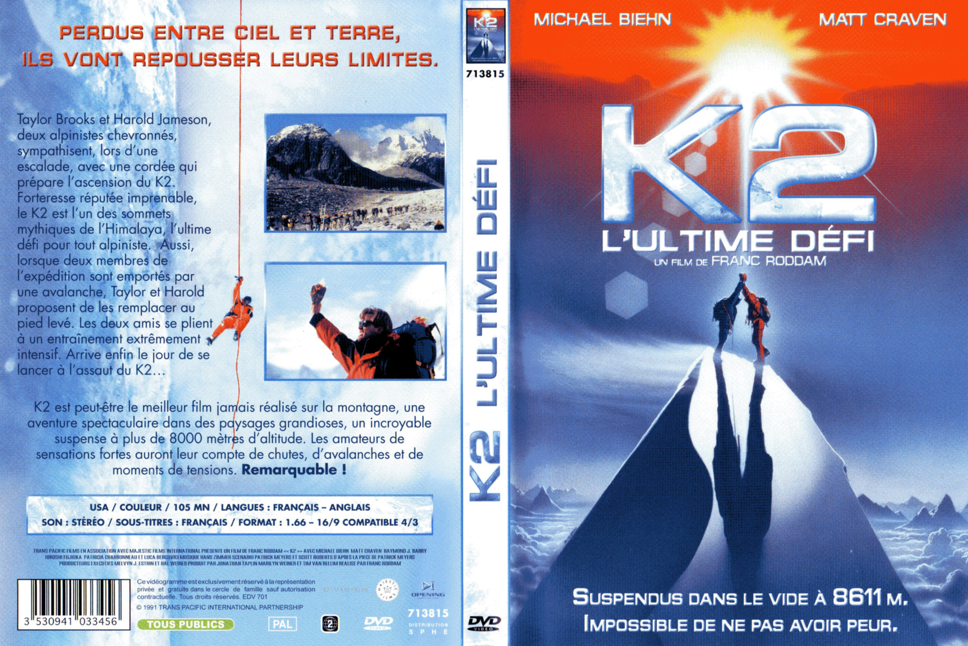 Jaquette DVD K2 l