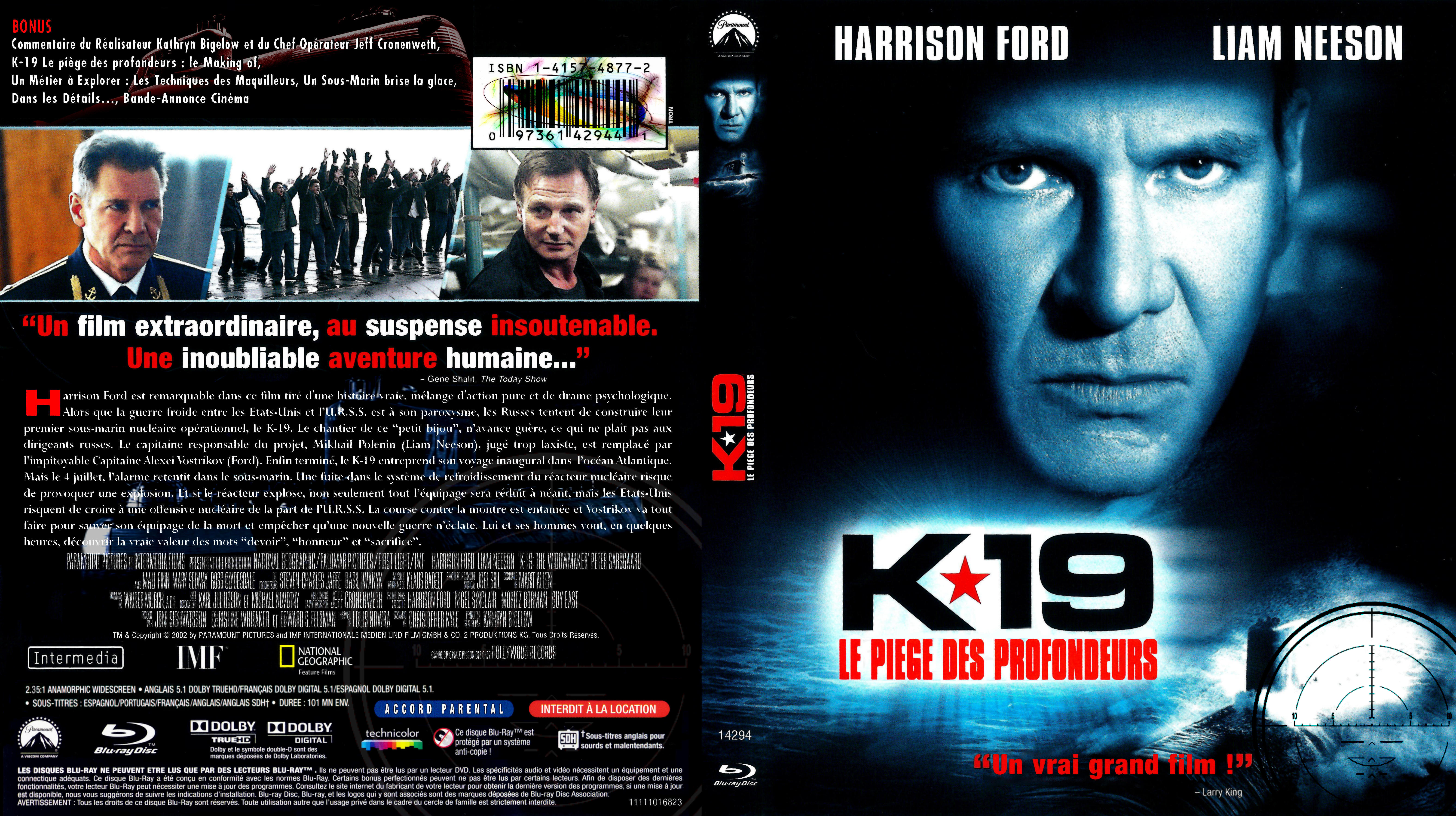 Jaquette DVD K-19 le pige des profondeurs custom (BLU-RAY)